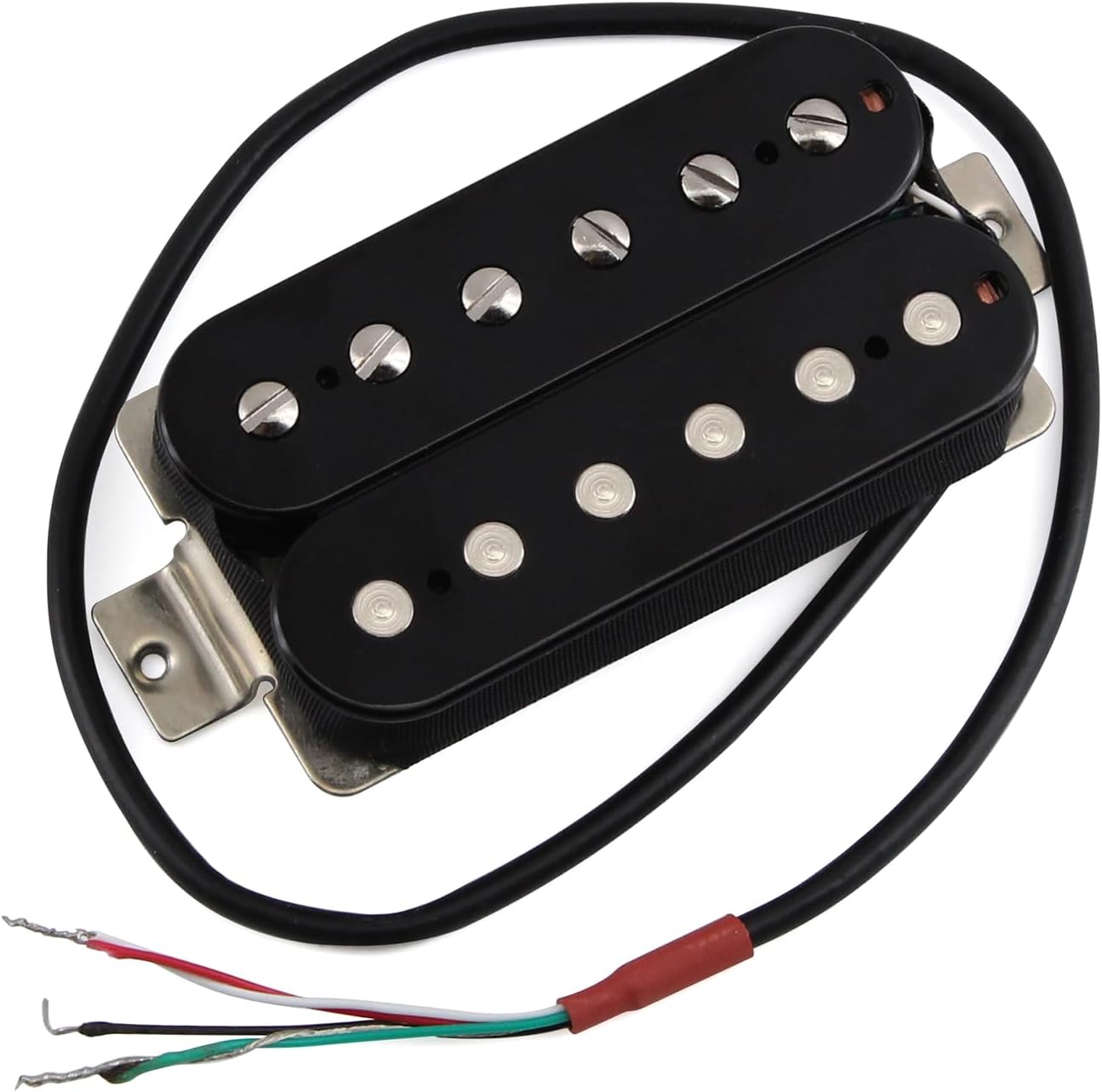 FLEOR Alnico 5 Guitar Pickup Double Coil Humbucker Pickups Neck and Bridge Set Black