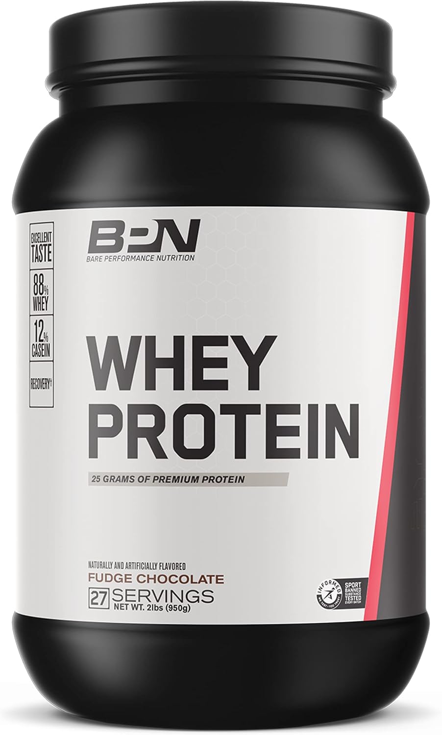 BARE PERFORMANCE NUTRITION, BPN Whey Protein + Casein Protein Powder Blend, Vanilla, 25g Protein per Serving Supports Lean Muscle Recovery