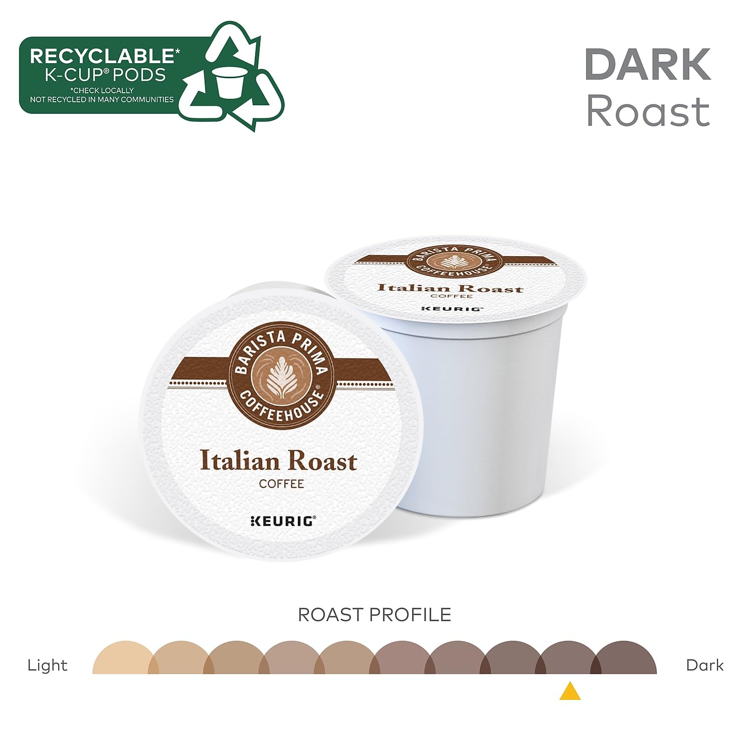 Barista Prima Coffeehouse Medium Dark Roast Extra Bold K-Cup for Keurig Brewers, Colombia Coffee 24 count (Pack of 4) (Packaging May Vary)