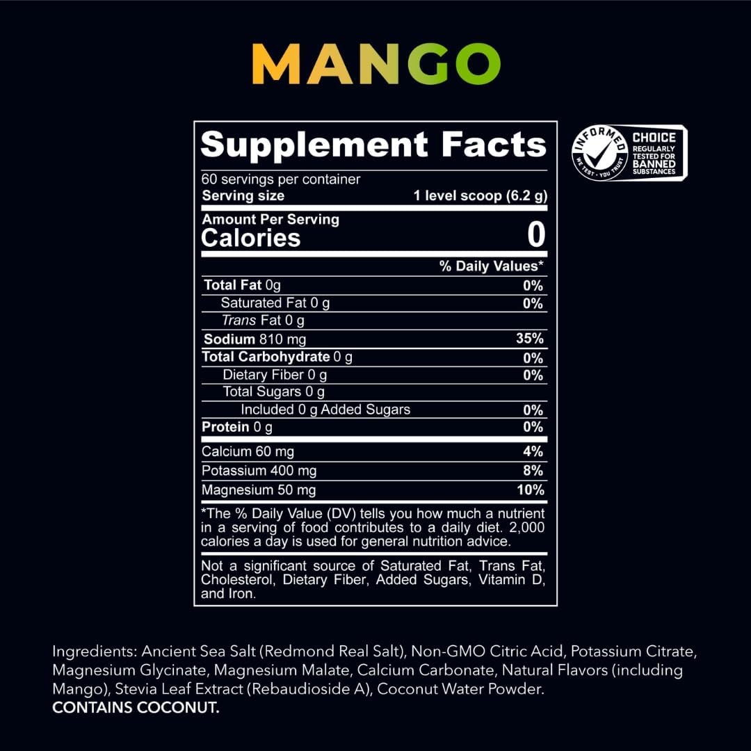 REDMOND Re-Lyte Sugar Free Electrolyte Powder Drink Mix (Mixed Berry)