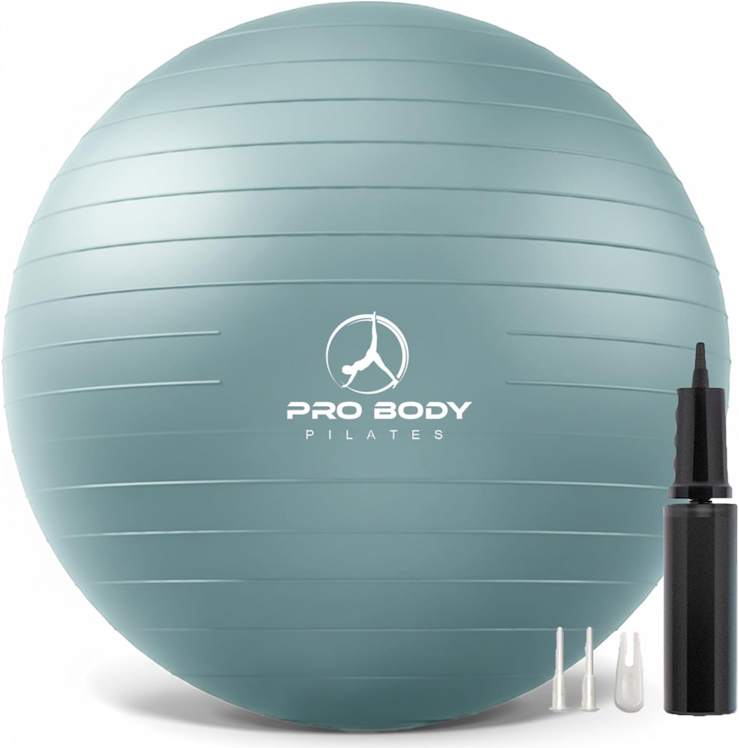 ProBody Pilates Yoga Ball - Vibrant Colors Exercise Ball | 880 lb Load, CA 10P Cert, BPA/Latex/Phthalate-free, PT & Prenatal Use, Recommended by OBs, Pump, Stability Ball