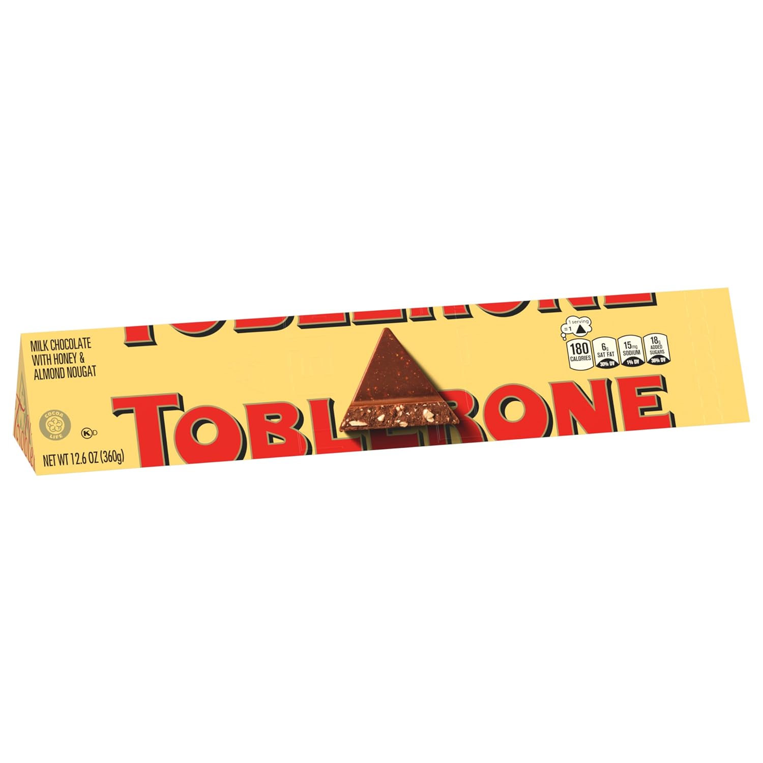 TOBLERONE Milk Chocolate Bar with Honey and Almond Nougat, 20 Bars | Bulk Chocolate
