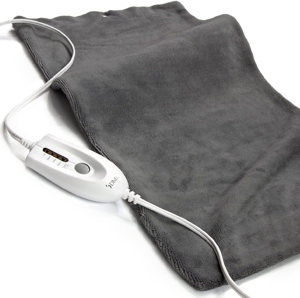 DMI Heating Pad for Pain Relief with 4 Heat Options & Moist Heat for Back Pain Relief,FSA and HSA Eligible,Neck and Shoulders,Muscle Aches,Arthritis,Period Cramps,9ft Cord,14.5 x 12 ',Medium