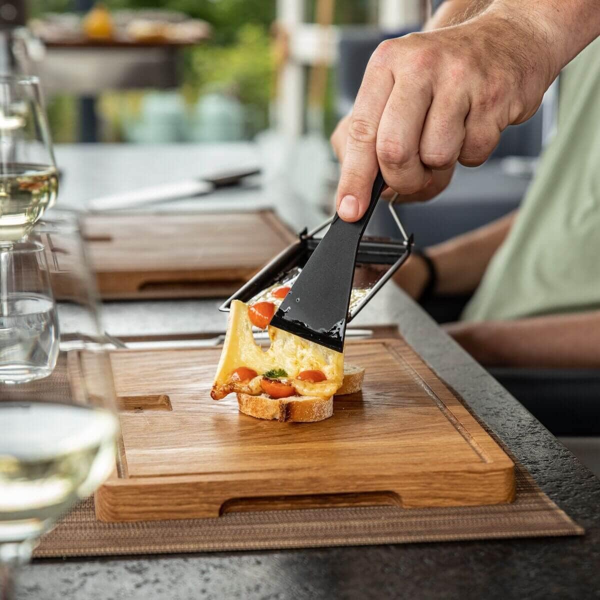 Boska Raclette Grilling Set - Partyclette to Go Set - Suitable for Cheese, Meat, Fish, and Vegetables - Portable Non-Stick - Dishwasher Safe Wedding Registry Items