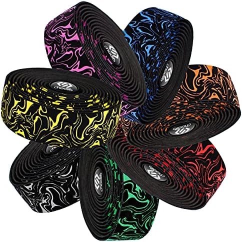 Chooee Road Bike Handlebar Tape,2PCS Bicycle Bar Tape,Red/Blue/Green/Yellow/Orange/Purple/Silver/Black