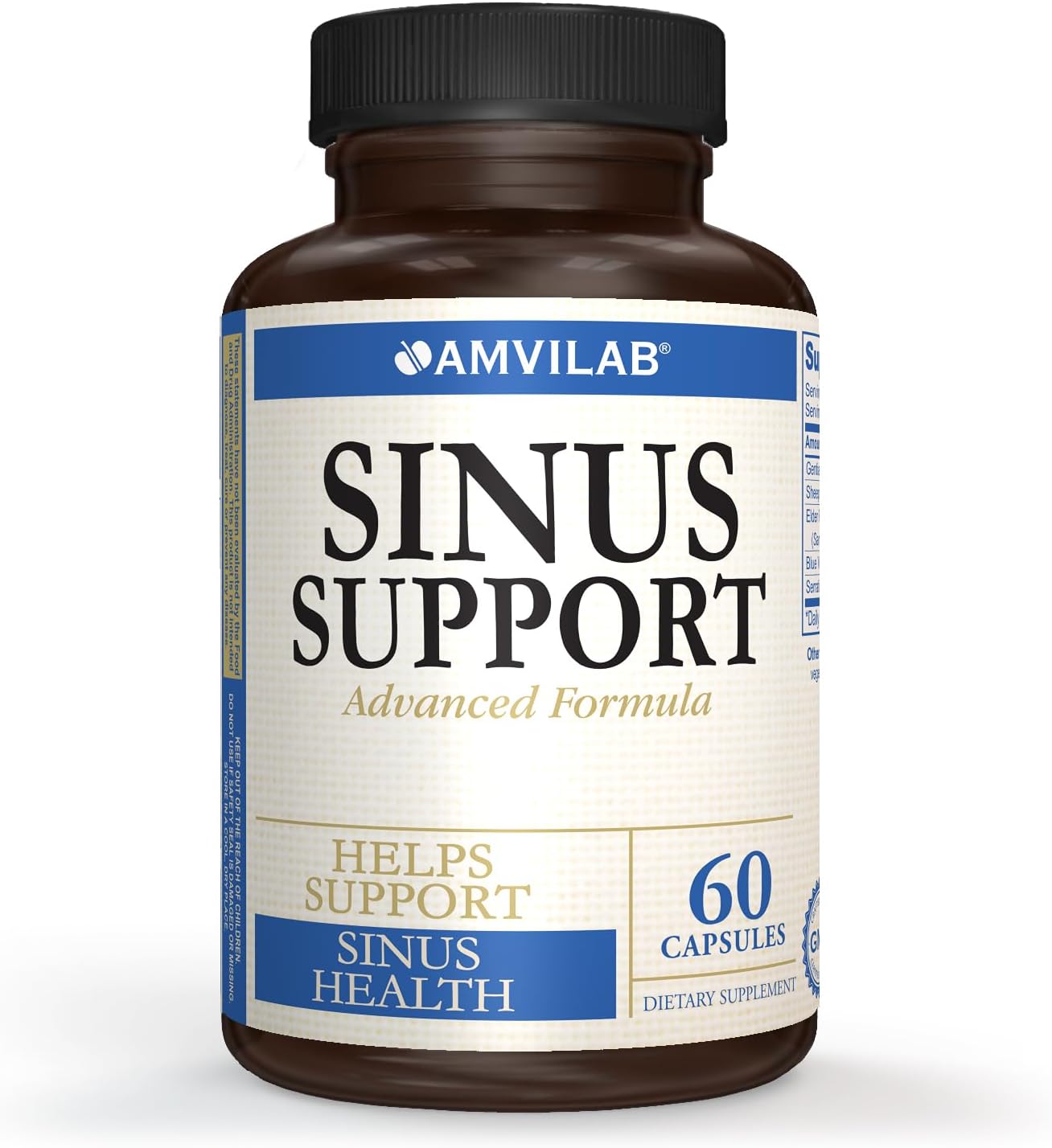 Natural Sinus Support – Serrapeptase, Elder Flower & Sheep Sorrel – Sinus Drainage, Nasal & Allergy Health