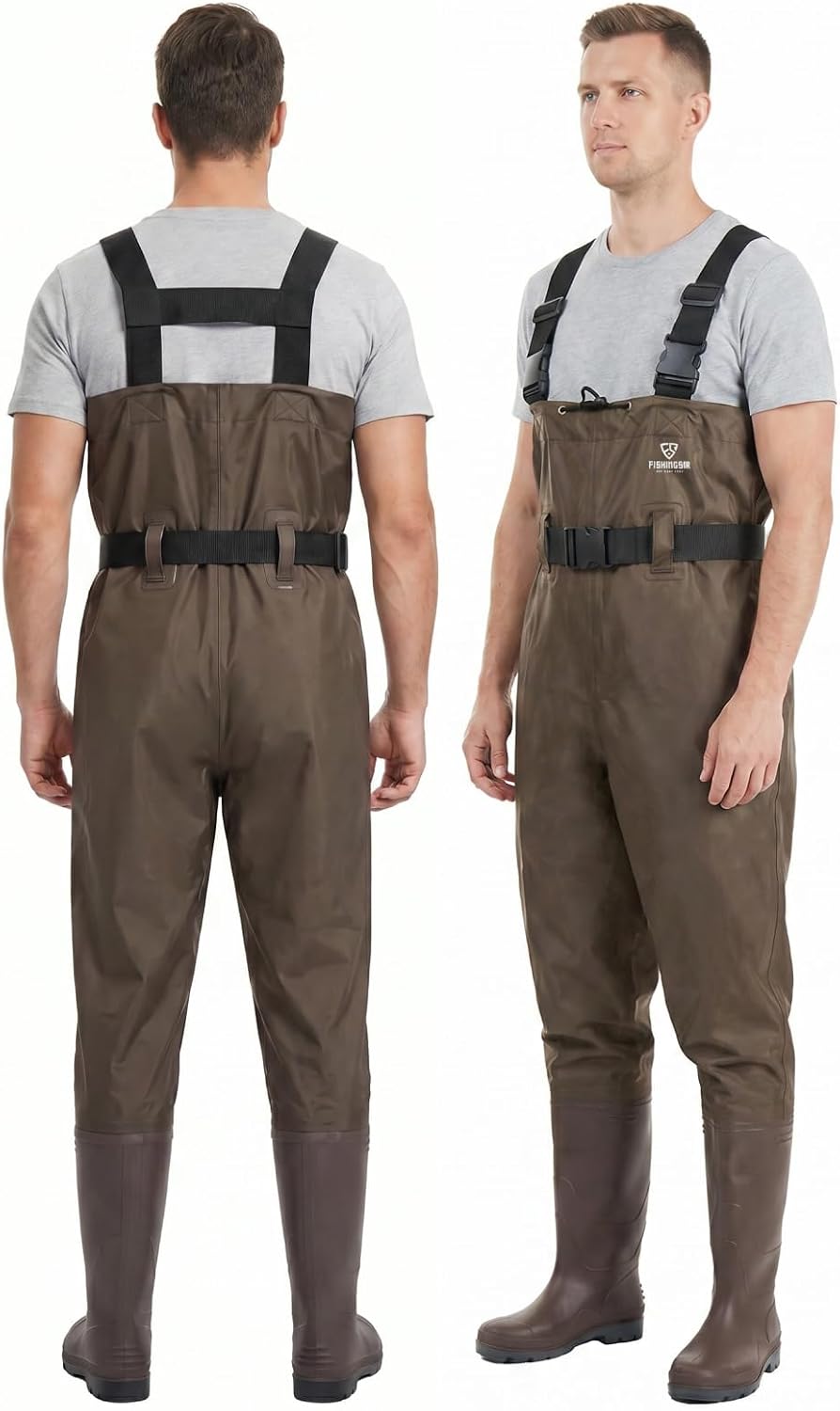Waders for Men Waterproof Women Fishing Chest Wader with Boots | 2-Ply Nylon/PVC, for hunting & fishing, with boot hanger