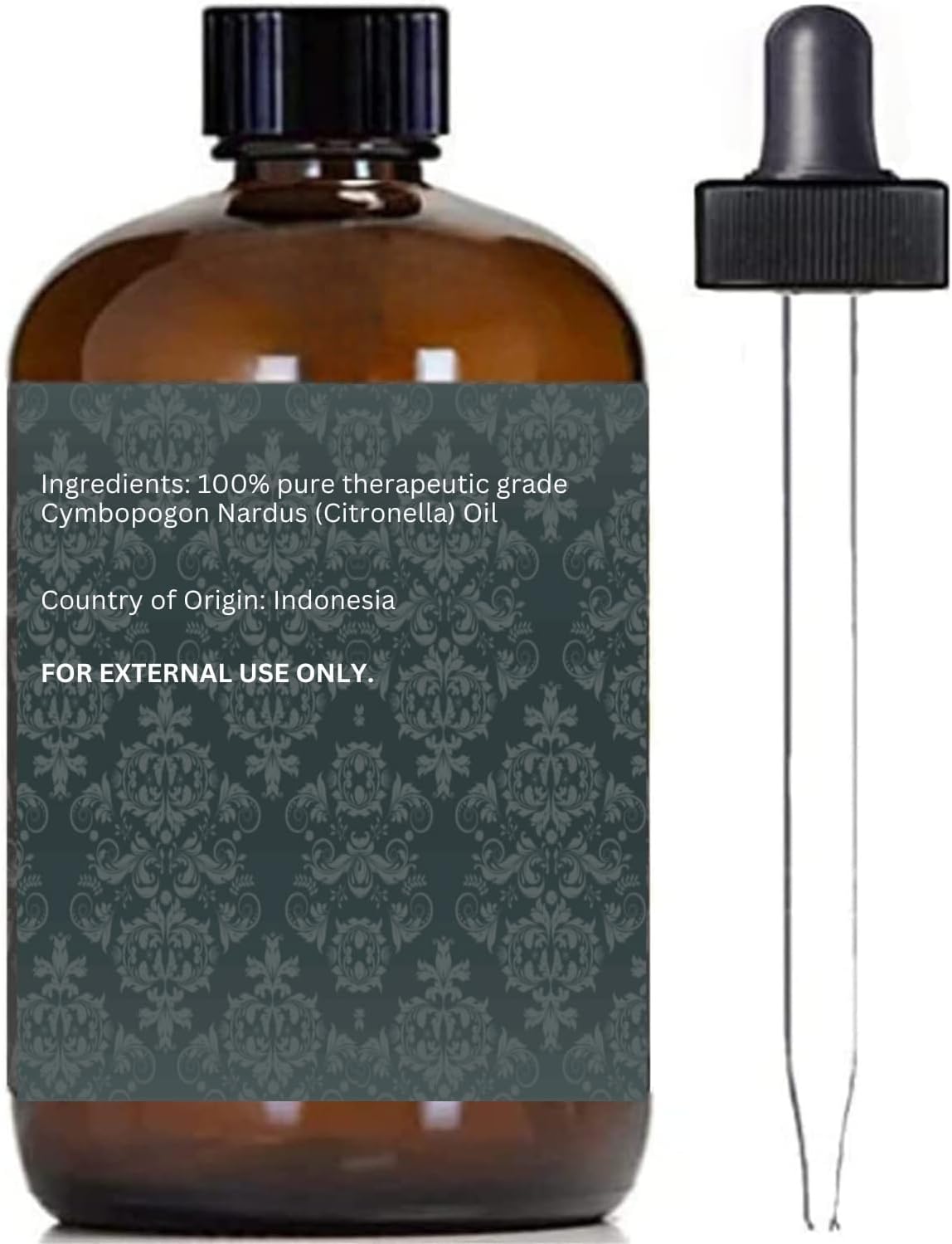 Peppermint Essential Oil 4 oz. with Huge Glass Bottle, Glass Dropper, and Sprayer. Detailed User's Guide E-Book. Skin Care, Garden Care, and Hair Care.