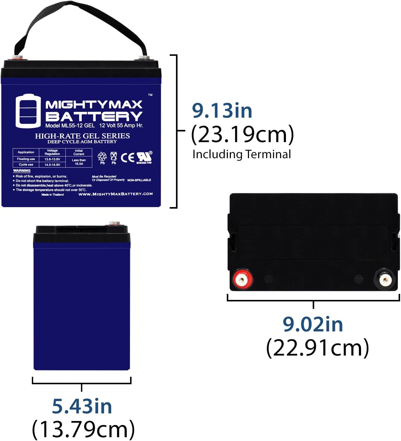 Mighty Max Battery 12V 55AH GEL Replacement Battery compatible with Minn Kota Endura MAX