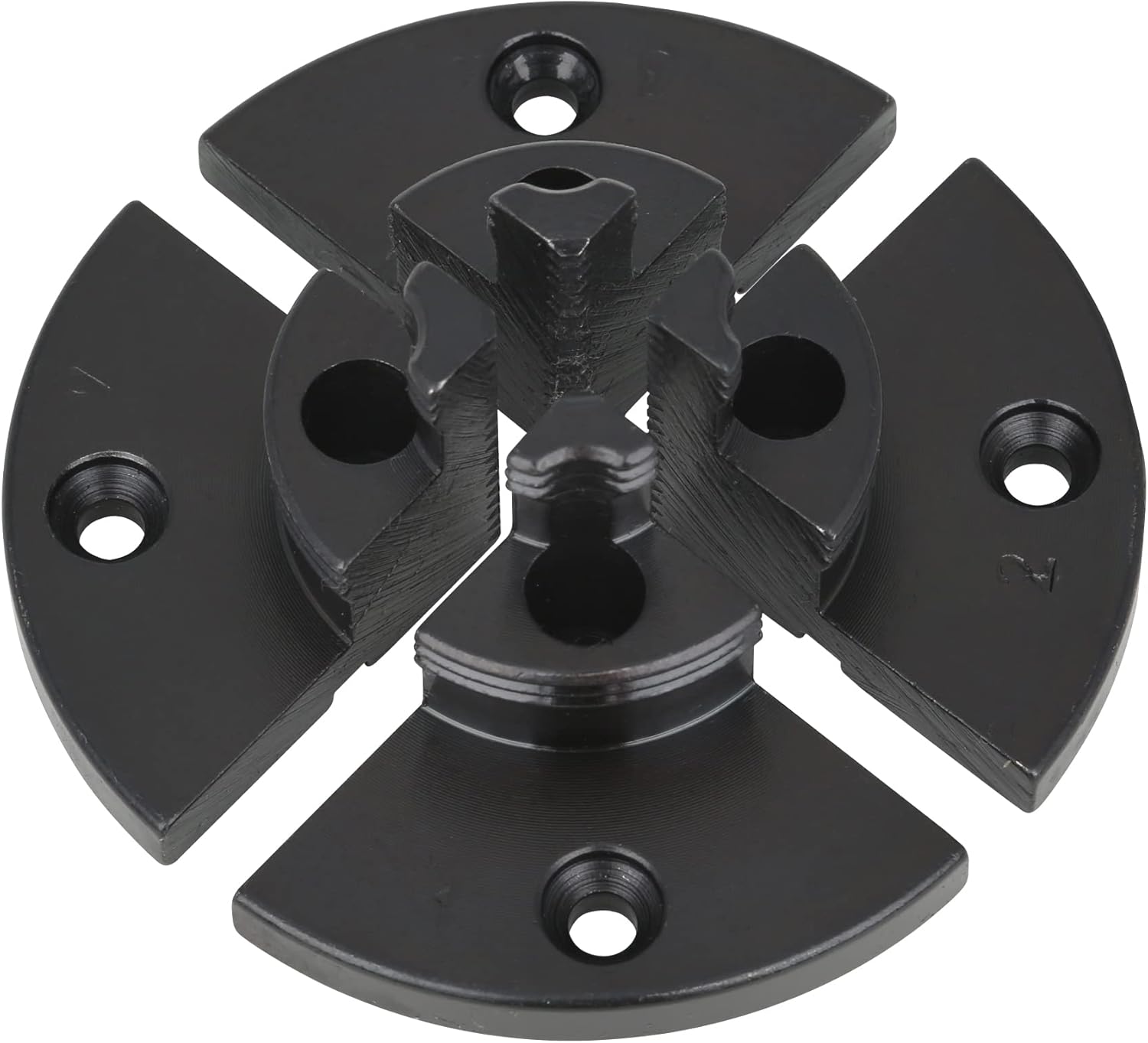 4INCH 4-Jaw Self-Centering Wood Lathe Chuck, 2" Round Jaw Mounted, 1"x8TPI thread & 3/4"x16TPI Adapter, T Allen Wrench, Screw Chuck, SCR4-4