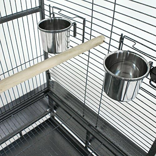 Nova Microdermabrasion 68-Inch Height Wrought Iron Standing Large Play Top Bird Cage for African Grey Small Quaker Parrot Cockatiel Sun Parakeet Green Cheek Conure Dove Budgie Lovebird