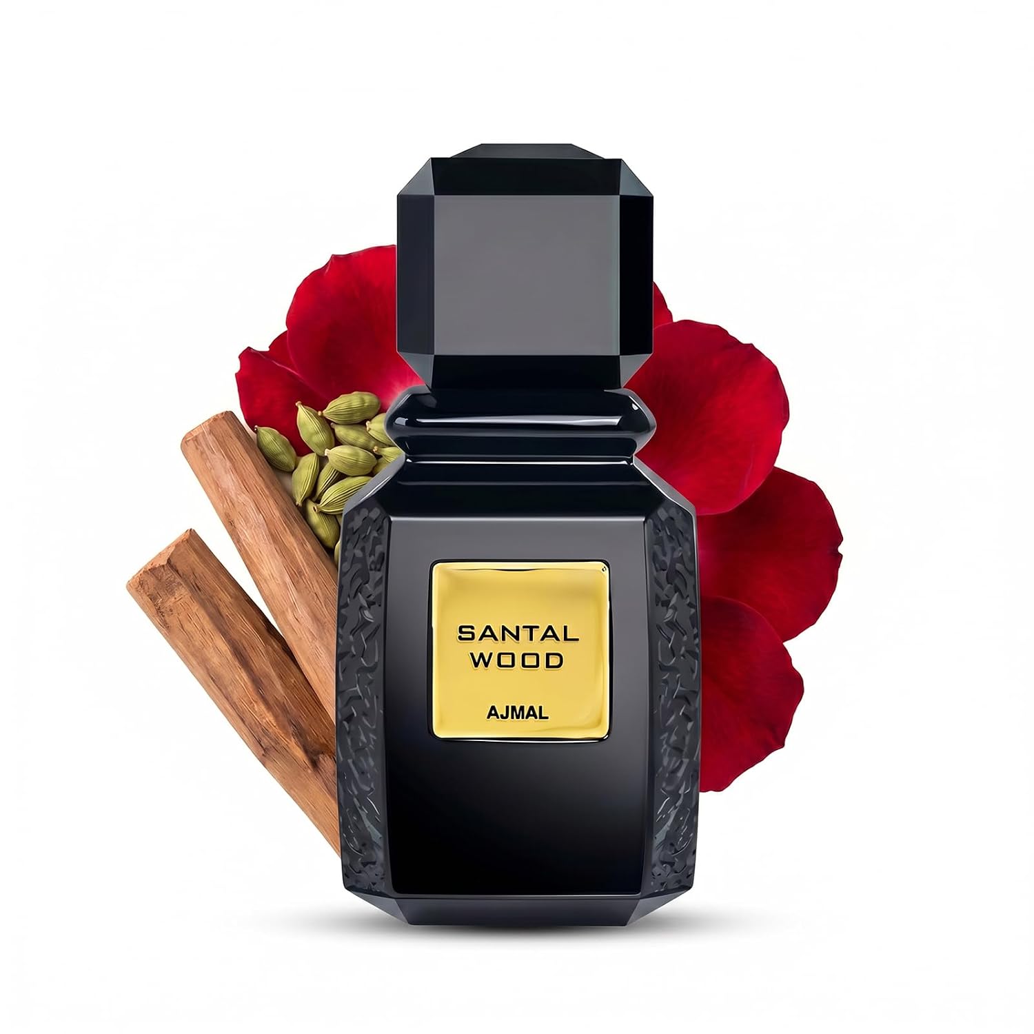 Ajmal Santal Wood EDP Unisex, 3.4 fl oz / 100 ml | Rich woody signature for men and women. Long-lasting and handcrafted in Dubai.