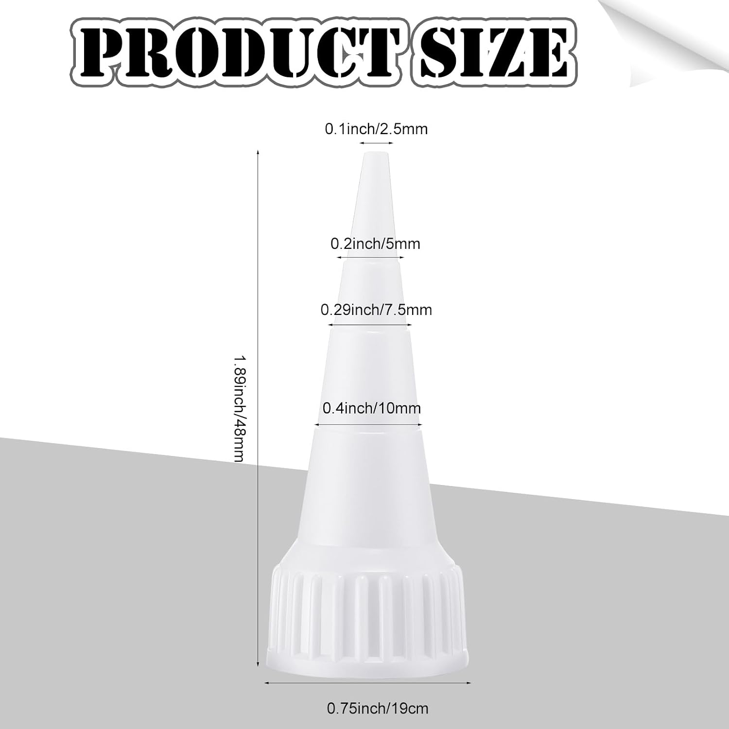 20 Pack Snip Tip Applicator Cap Compatible with E6000 Glue Tube | Fits 3.7 oz compatible with E6000 tubes, precision tip control, replacement caps