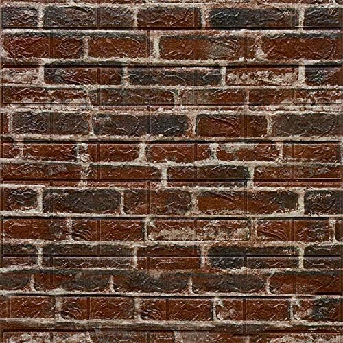 3D Self Adhesive Foam Wall Panels, 10 Tiles Cover 57 sq feet, Peel and Stick Brick Wallpaper for Living Room Bedroom Wall Decoration
