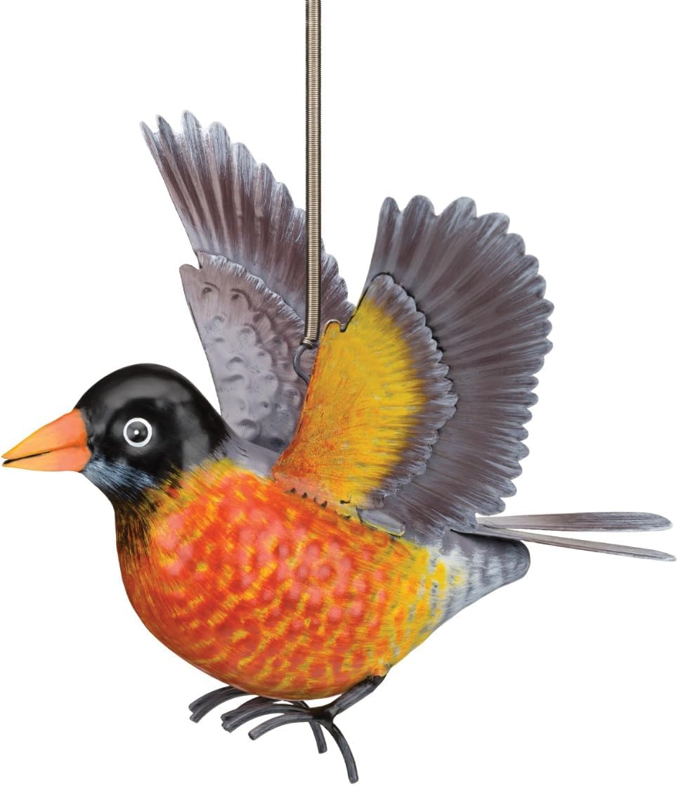 Regal Art & Gift Bird Bouncie, Hand-Painted Metal Spring Garden Decor