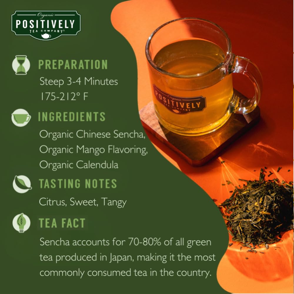 Organic Positively Tea Company, Pinhead Gunpowder Green Tea, Loose Leaf, 16 Ounce