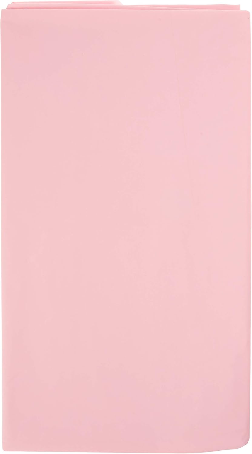 Disposable Plastic Table Covers Round Tablecloth (4 Pack, 84" Round, Pink)