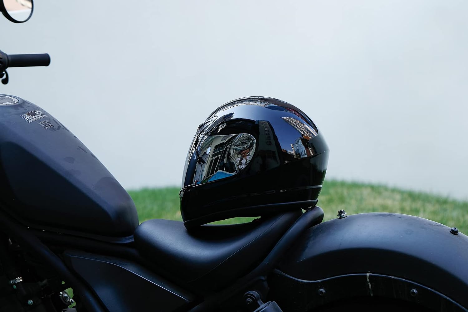 TCMT Adult Full Face Street Dirt Bike ATV Off-Road Motorcycle Helmet DOT | Washable Inner Liner, Optimized Airflow Vents, Gloss Black