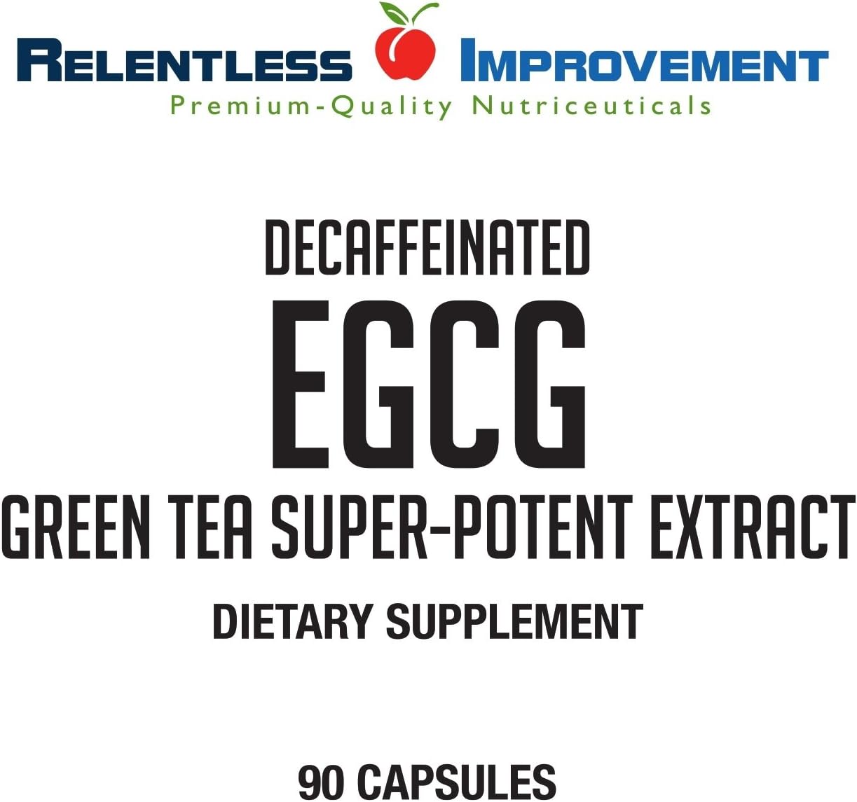 EGCG Green Tea Extract 90 Capsules 670mg Extract Per Capsule Standardized to High Potency 98%+Polyphenols 60% EgCG Very Low Caffeine Gentle On