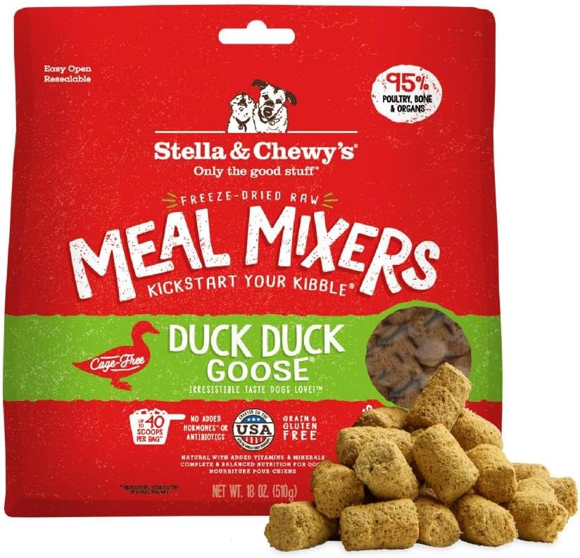 Stella & Chewy's Freeze-Dried Raw Chicken Meal Mixers- Dog Food Topper and Mixer - Made with 95% Cage-Free Chicken, Organs & Bone - Perfect for Picky Eaters - Grain-Free - 3.5oz