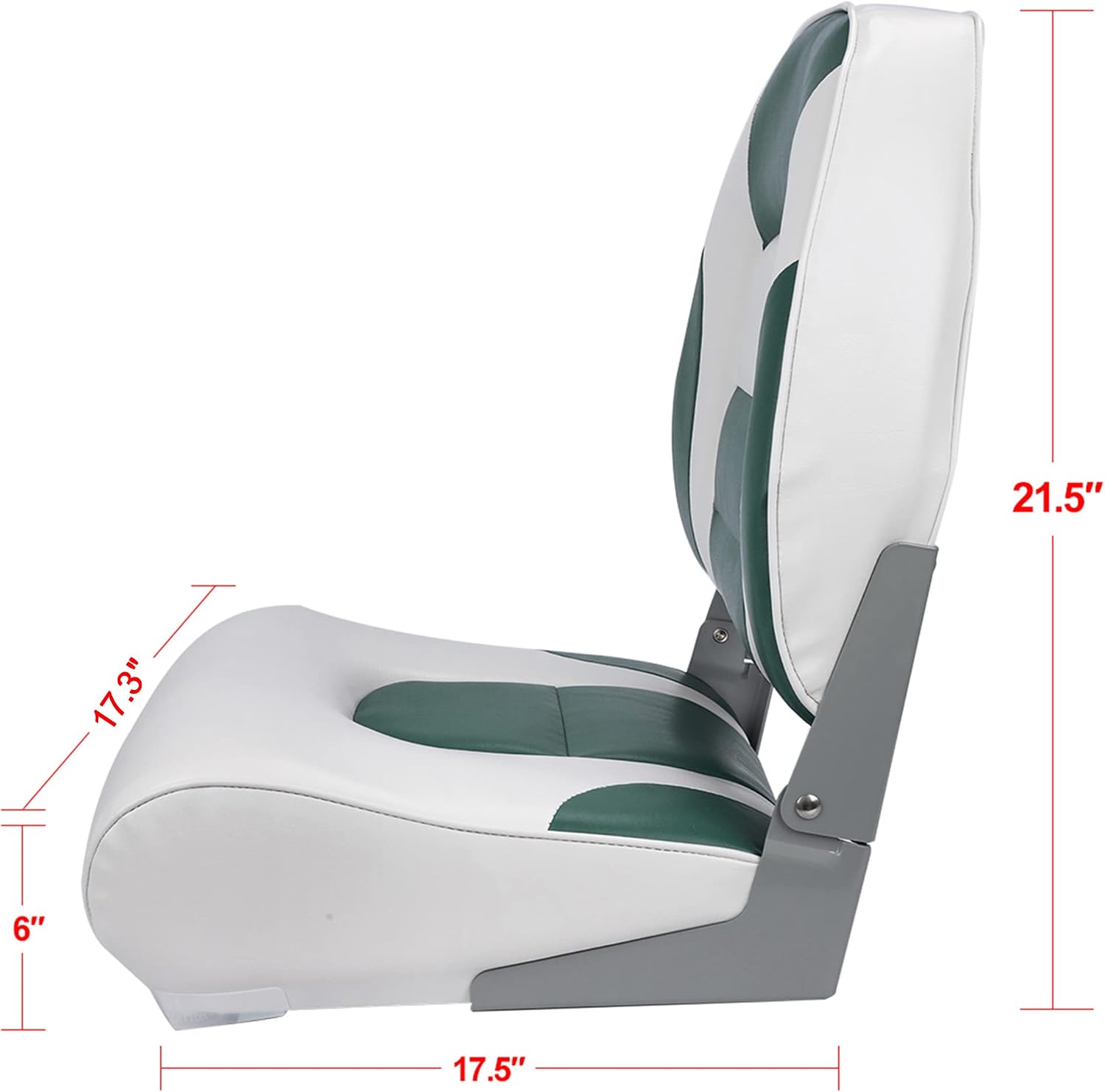 NORTHCAPTAIN Deluxe A Pair of Marine High Back Folding Boat Chair Fishing Boat Seat, for Fishing, Bass/Jon/Pontoon Boat Chairs