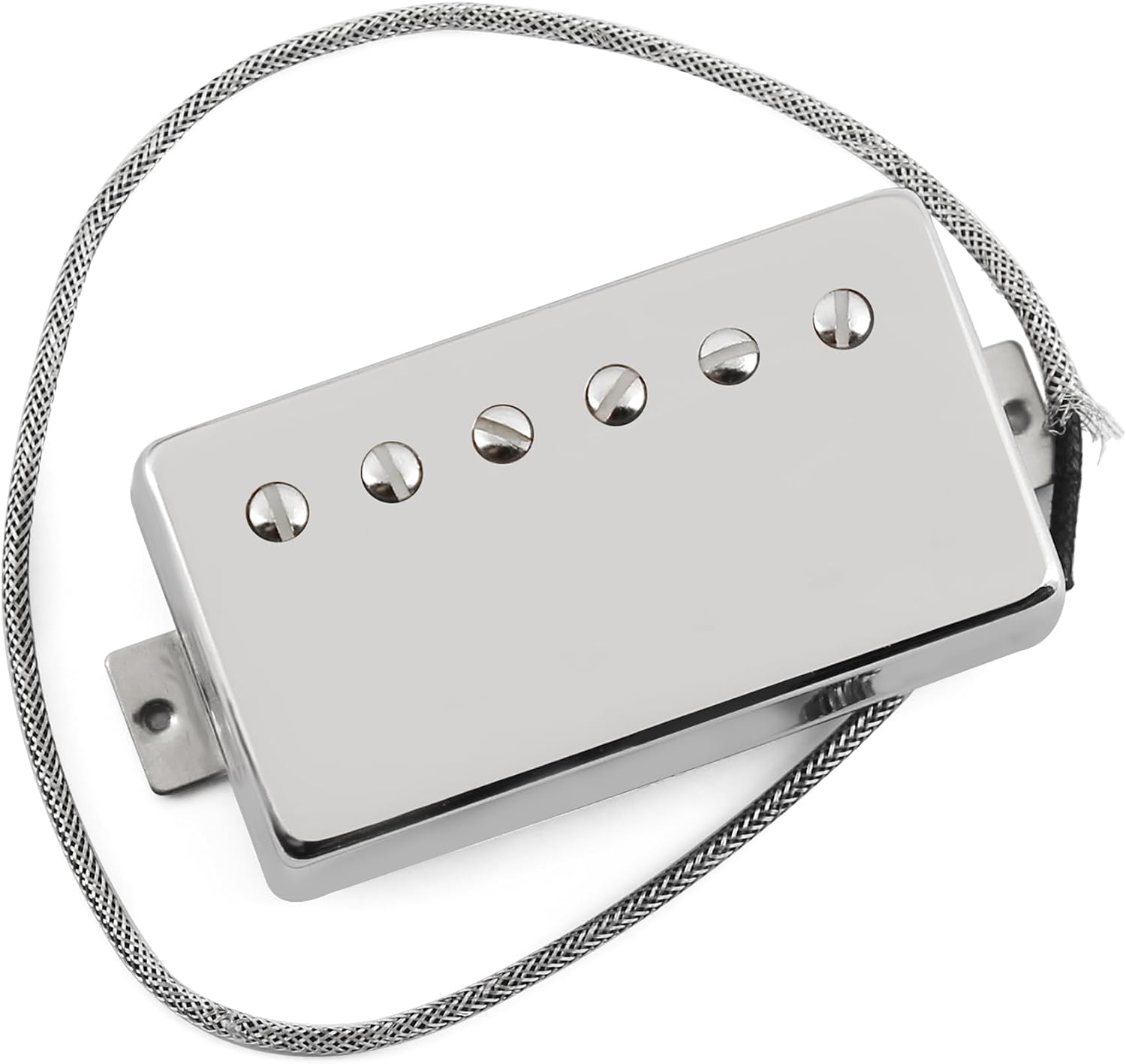 FLEOR Alnico5 Guitar Humbucker Pickup Set Chrome Bridge & Neck Pickups Compatible with LP style Guitar Part