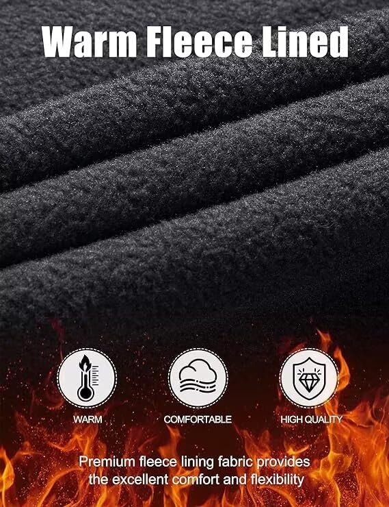 TRGPSG Men's Fleece Lined Hiking Cargo Pants