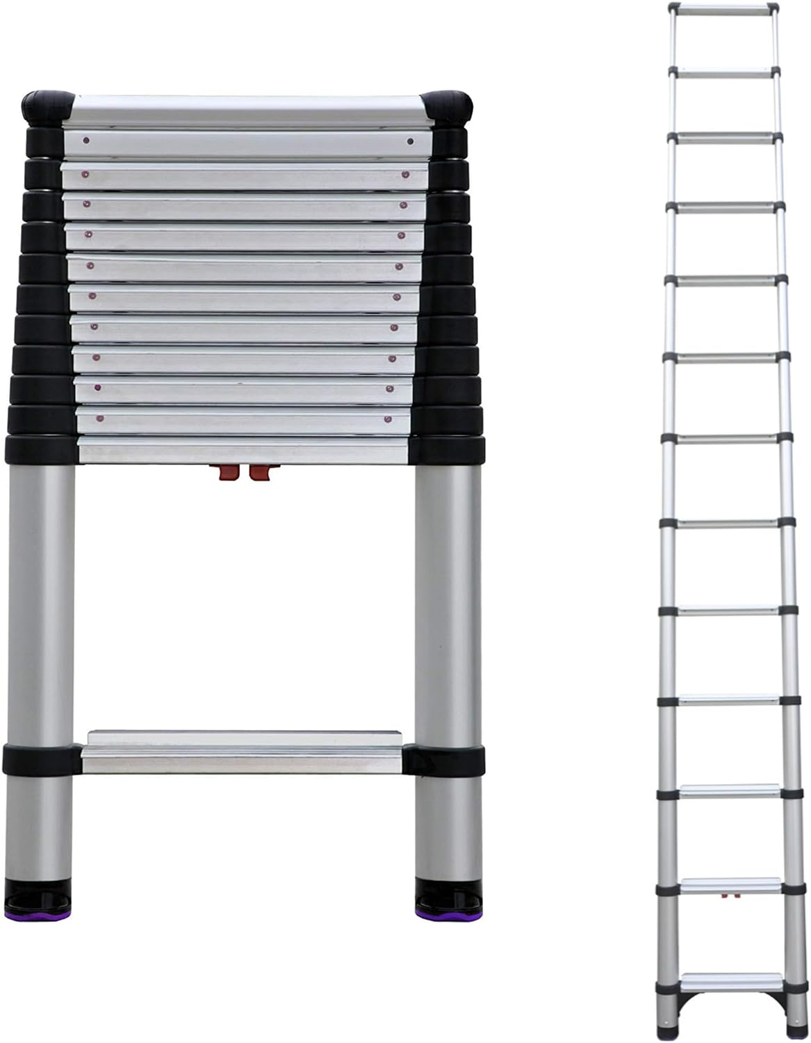 Telesteps 1600EP Pro Series Wide Step Telescoping Ladder – 12.5 ft Height