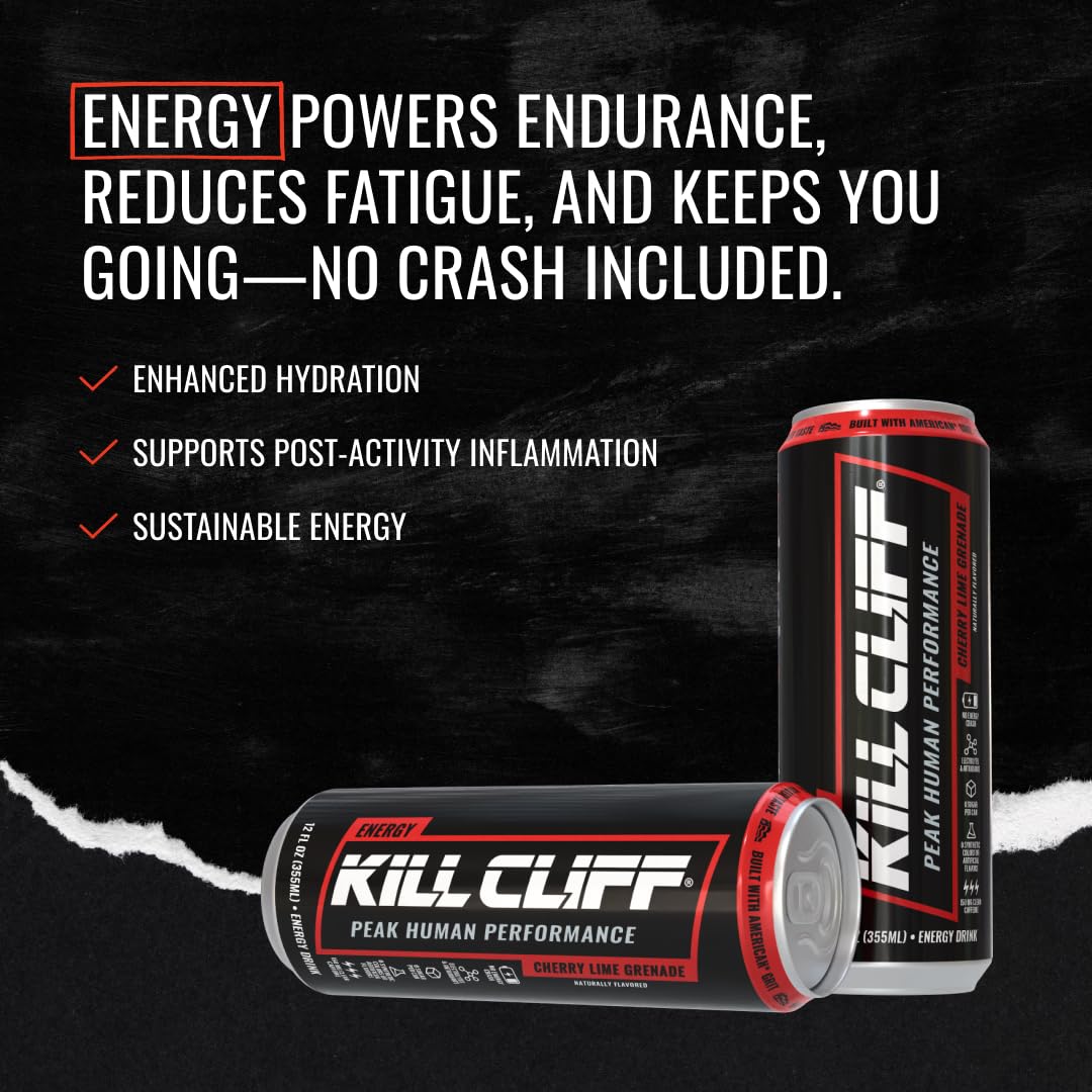 Kill Cliff Energy Drink - Sugar Free - Smashing Citrus 12 oz 12 Pack
