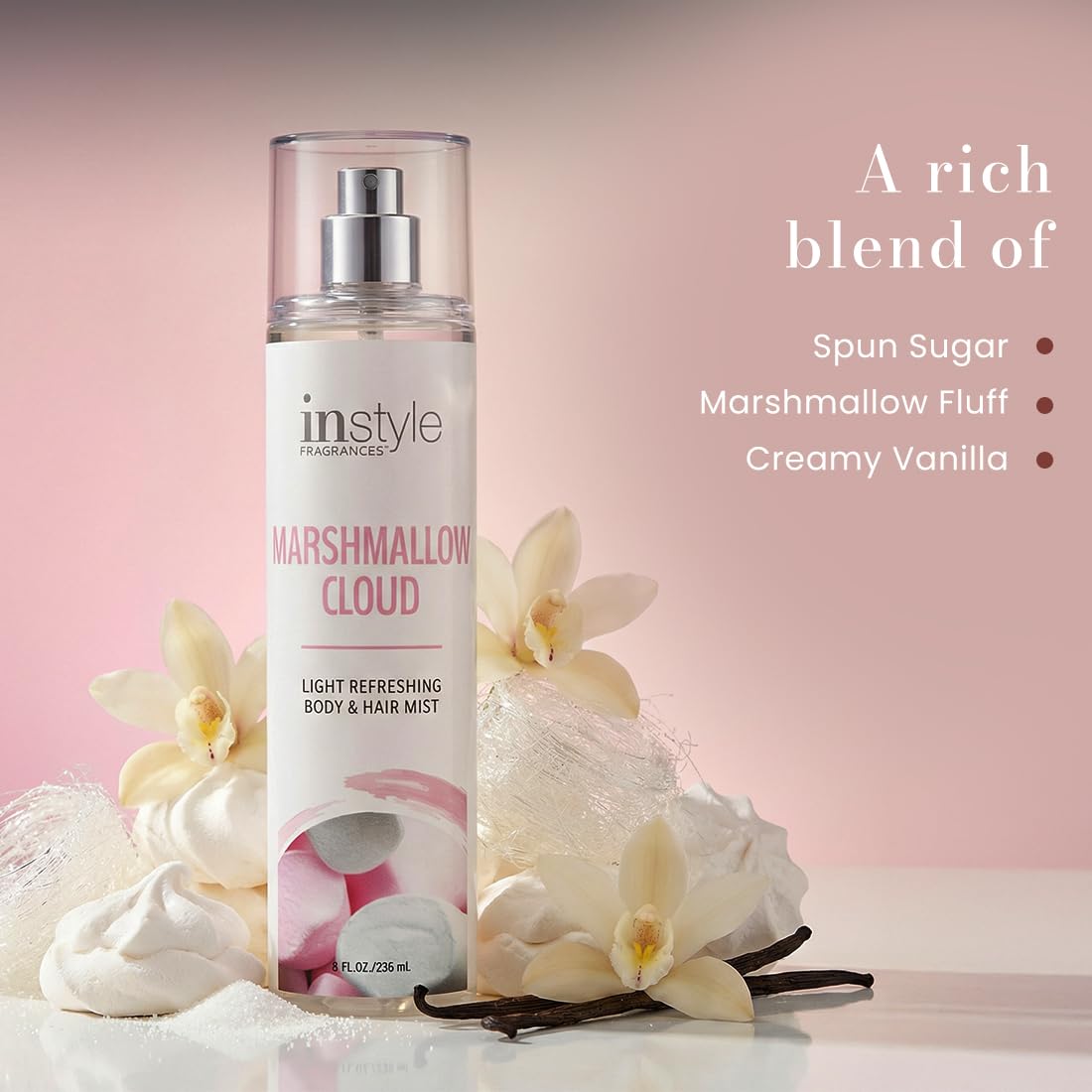 Instyle Fragrances Light Refreshing Body & Hair Mist, Tahitian Vanilla