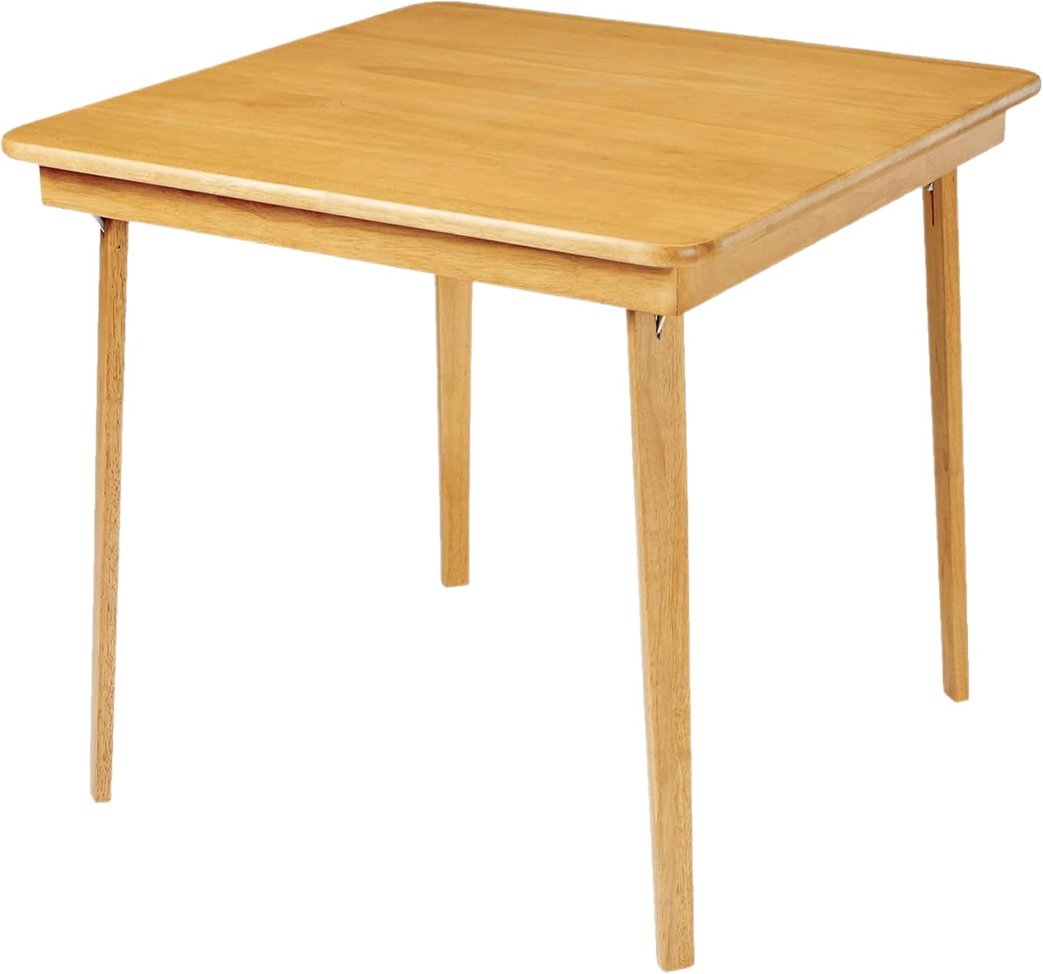 Stakmore Classic Straight Edge Square Wood Folding Table, 32x32, Oak | Foldable Card Table, Wooden Tabletop Furniture for Cards, Board Games & Dining