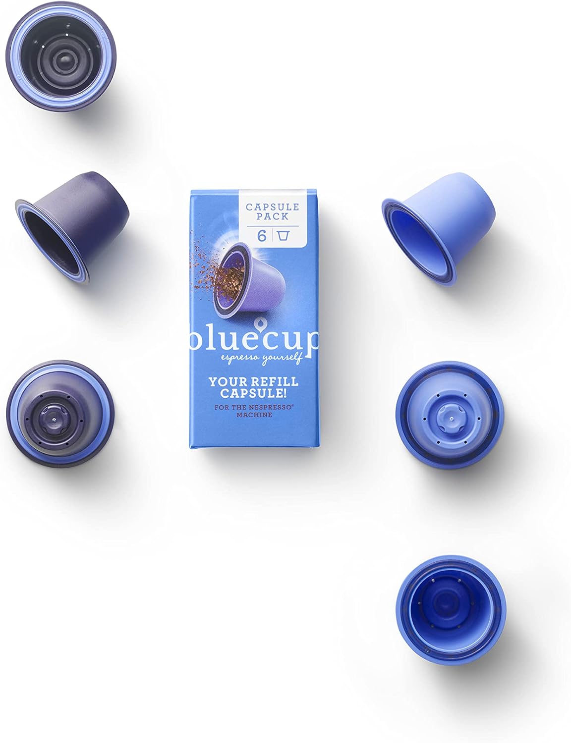 Reusable Nespresso Pods - Patented Sealing System, No Glue - Made in Holland - 25% More Coffee - 2 Capsules, 100 Foil Lids, Sealer & Spoon - BPA-Free