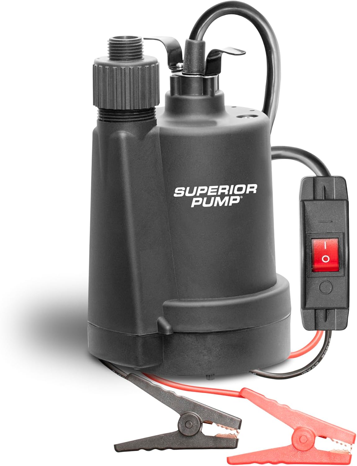 Superior Pump 91570 3300GPH Thermoplastic Submersible Utility Pump with 10-Foot Cord, 1/2 HP