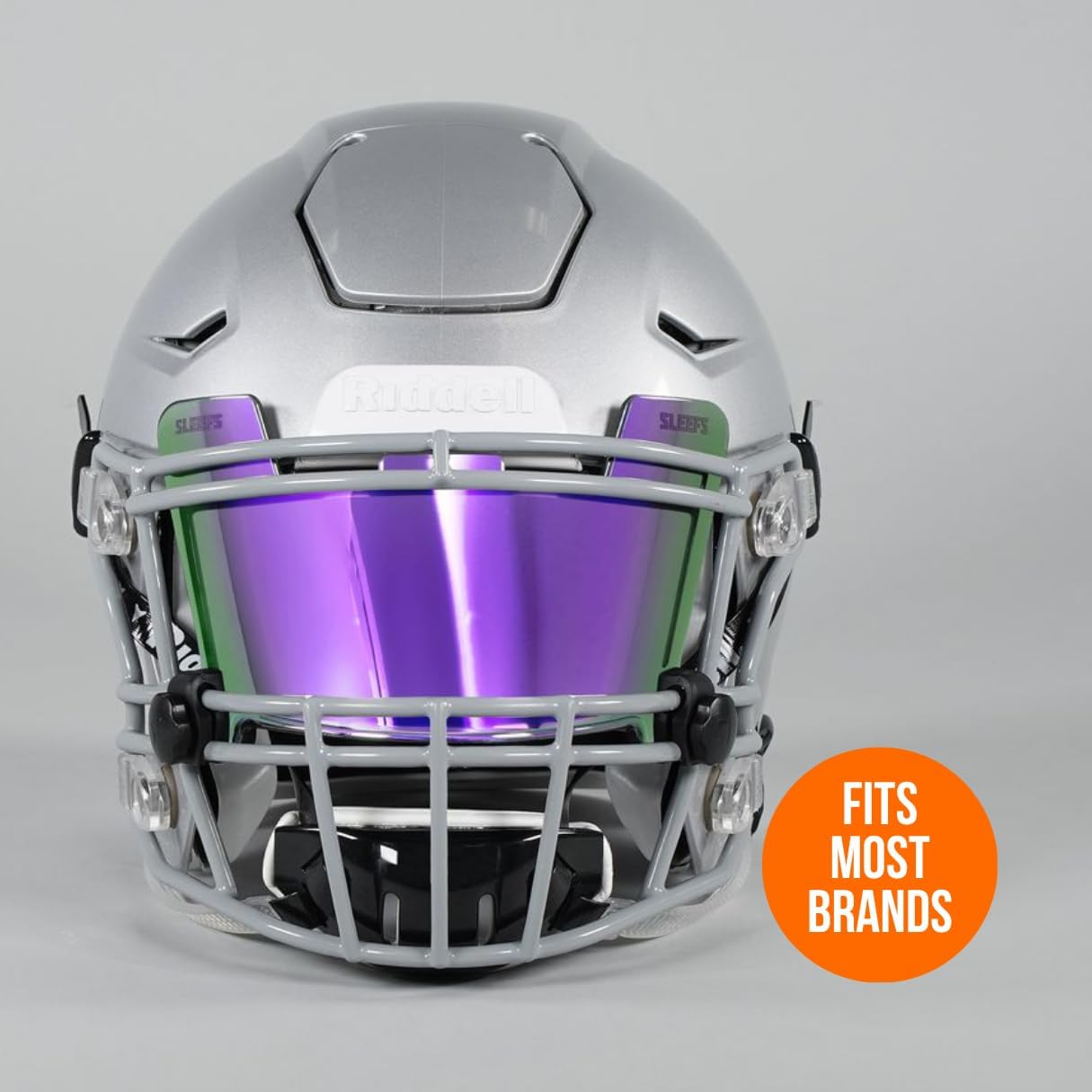SLEEFS Clear Football Visor for Helmet - Professional Football Visor - Face & Eye Shield - Fits Youth & Adult Helmets - Includes Quick Visor Clips