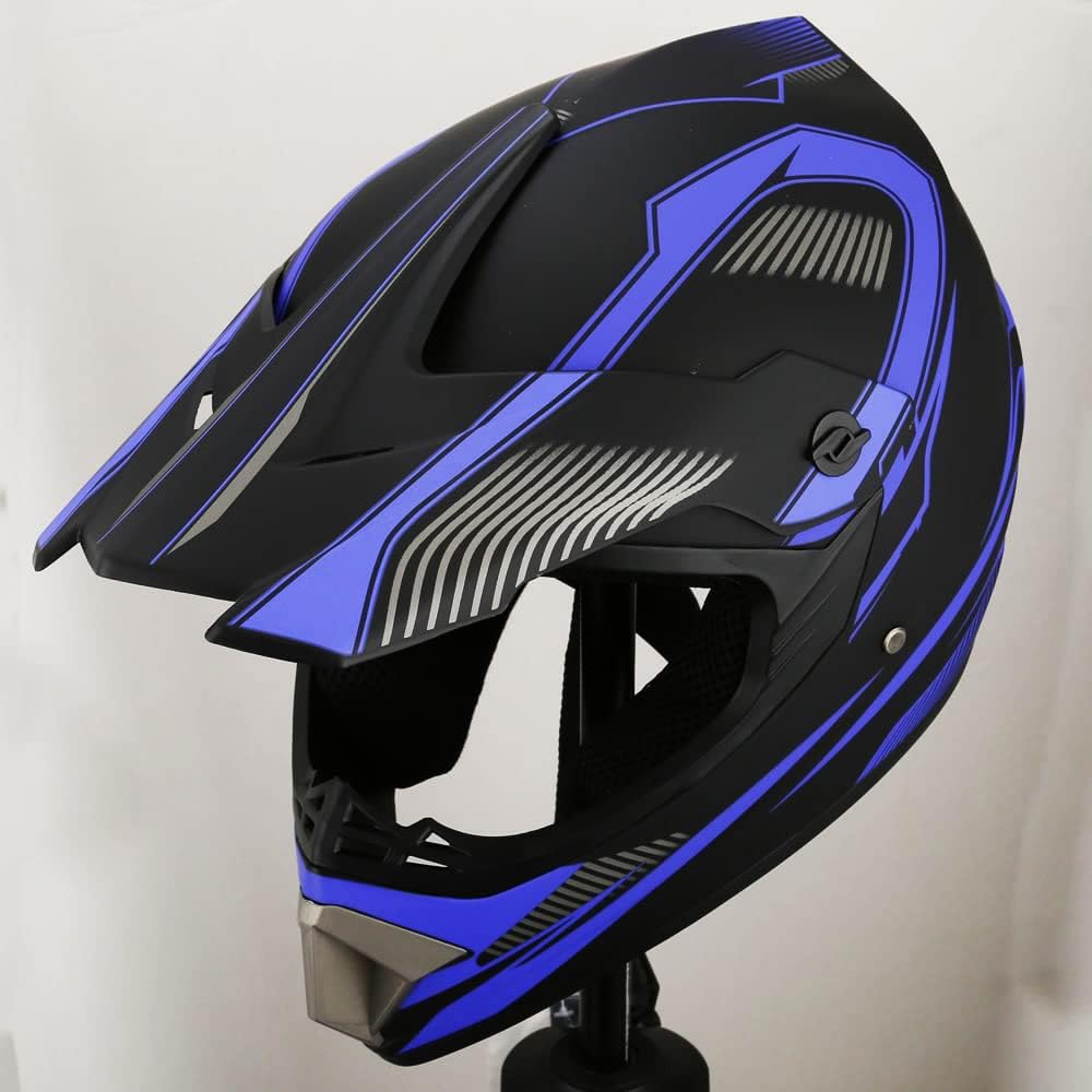 Motocross Offroad Helmet Dirt Bike Helmet BMX MX ATV Helmet Full Face Motorcycle Helmet with Gloves Goggles Mask for Unisex Adult Youth DOT/FMVSS