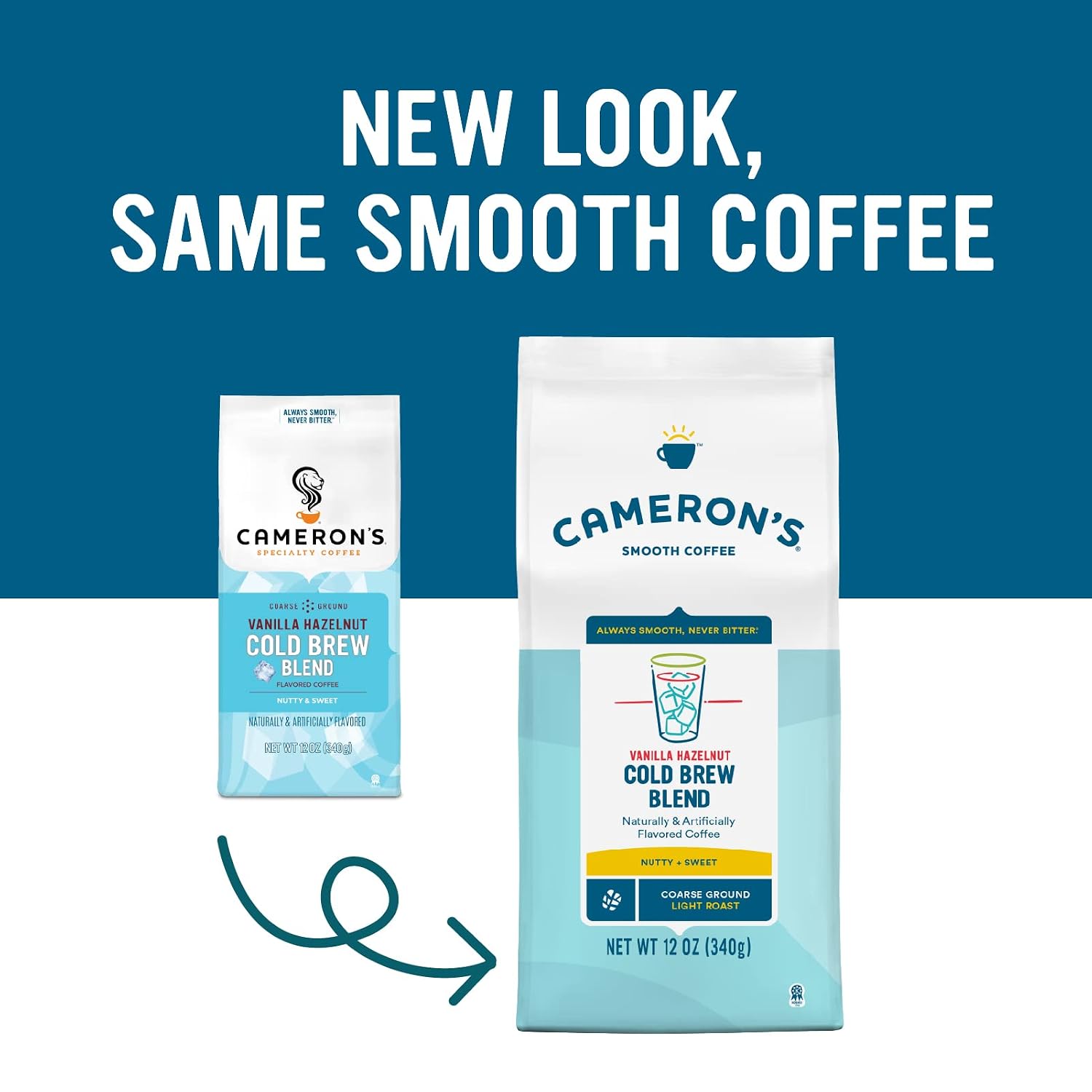 Cameron's Coffee Roasted Ground Coffee Bag, Flavored, Sea Salt Caramel, 32 Ounce