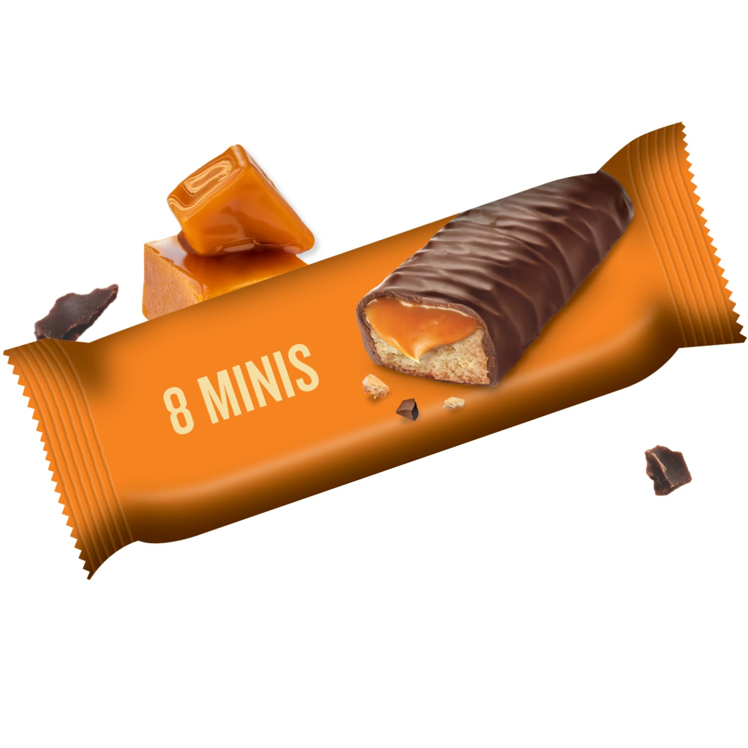 Little Secrets Milk Chocolate Caramel Cookie Bars | 12 Twin Packs | Made in Europe | Nothing Artificial & No Sugar Alcohols | Sustainable Cocoa