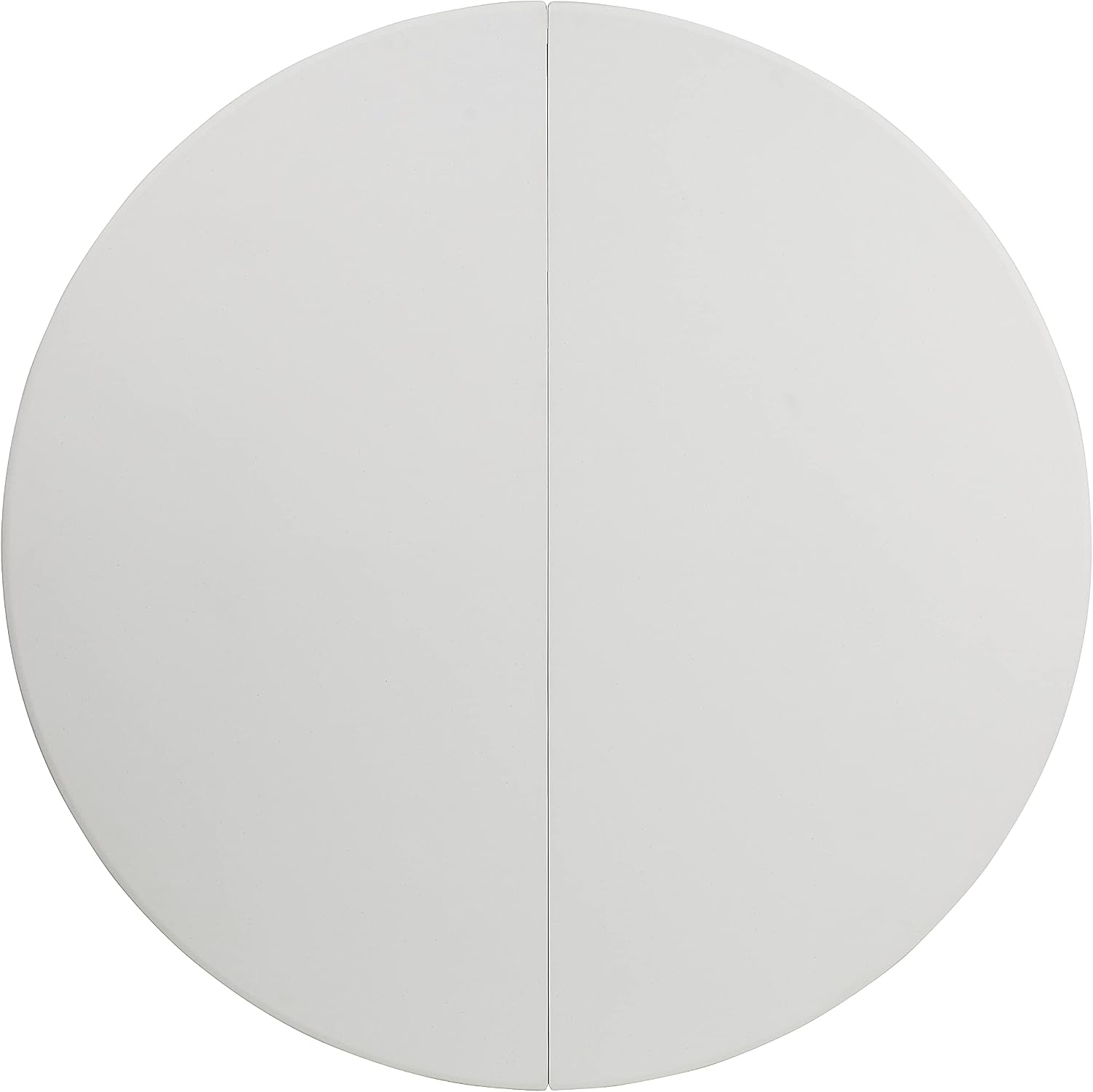Flash Furniture 5-Foot Round Bi-Fold White Plastic Folding Table | Lightweight, Easy Storage, Commercial Grade, Carrying Handle