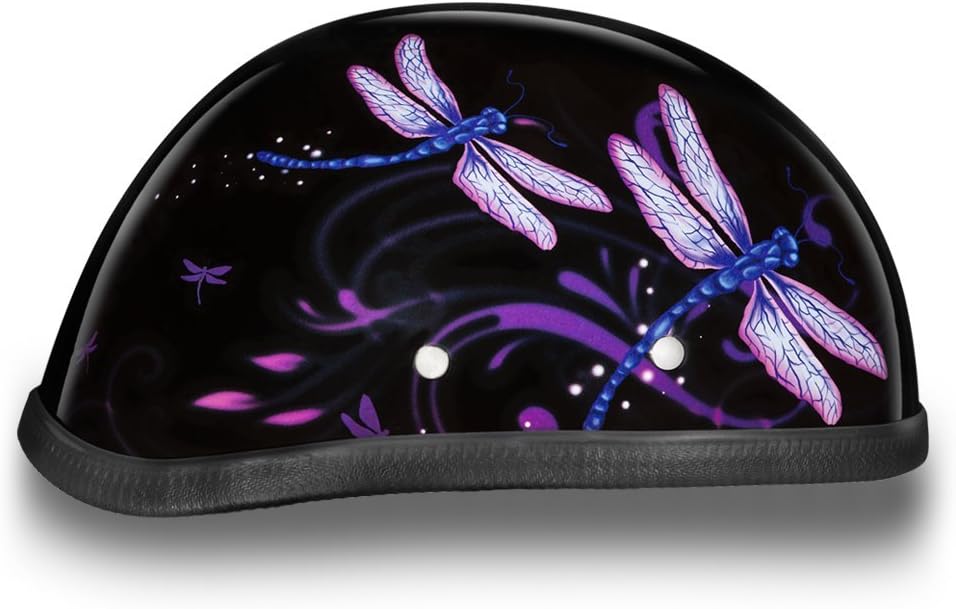 Daytona Helmets Graphics Bicycle Helmets for Men - Novelty Half Helmet with Breathable Liner - Retro Skull Cap – Eagle Headgear with Head Wrap