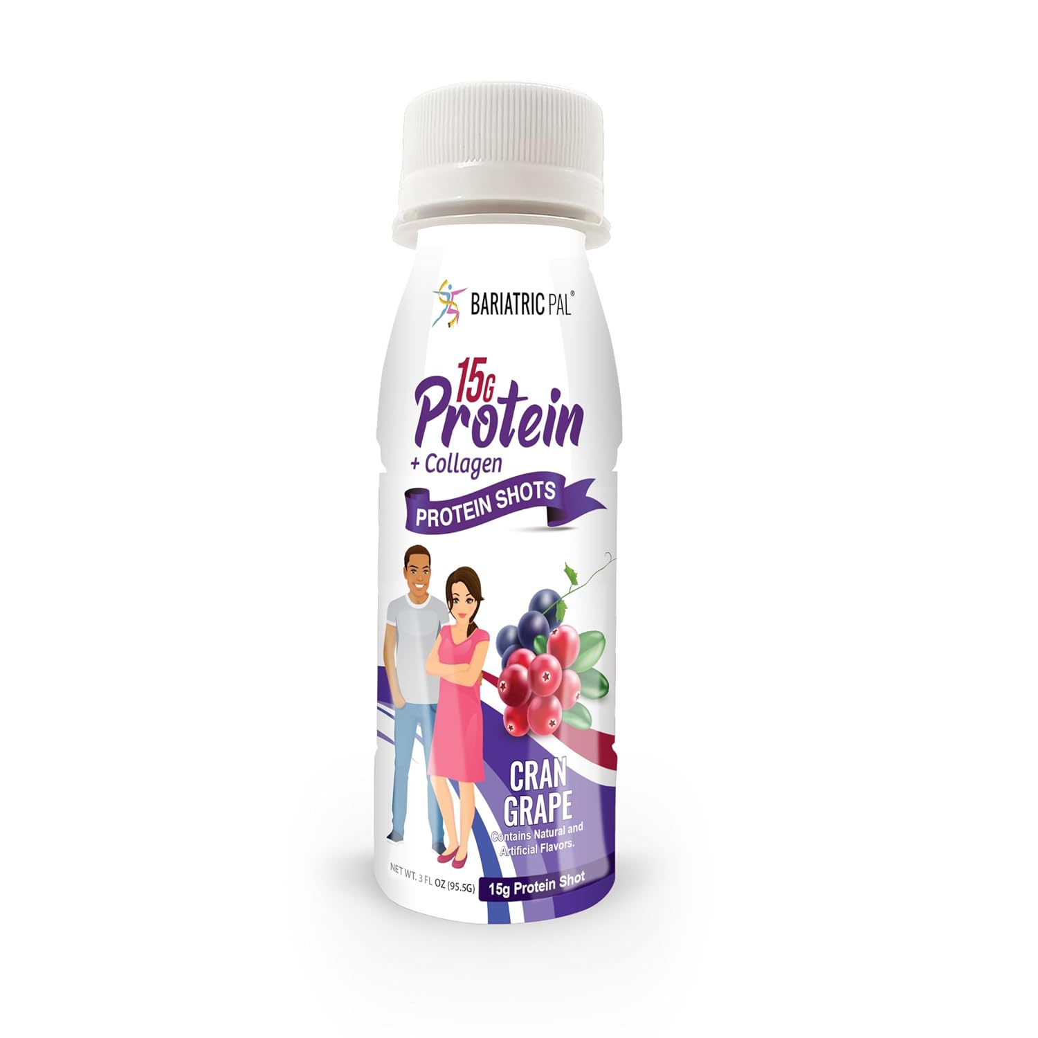 BariatricPal 15g Whey & Collagen Complete Protein Shots - Cran Grape