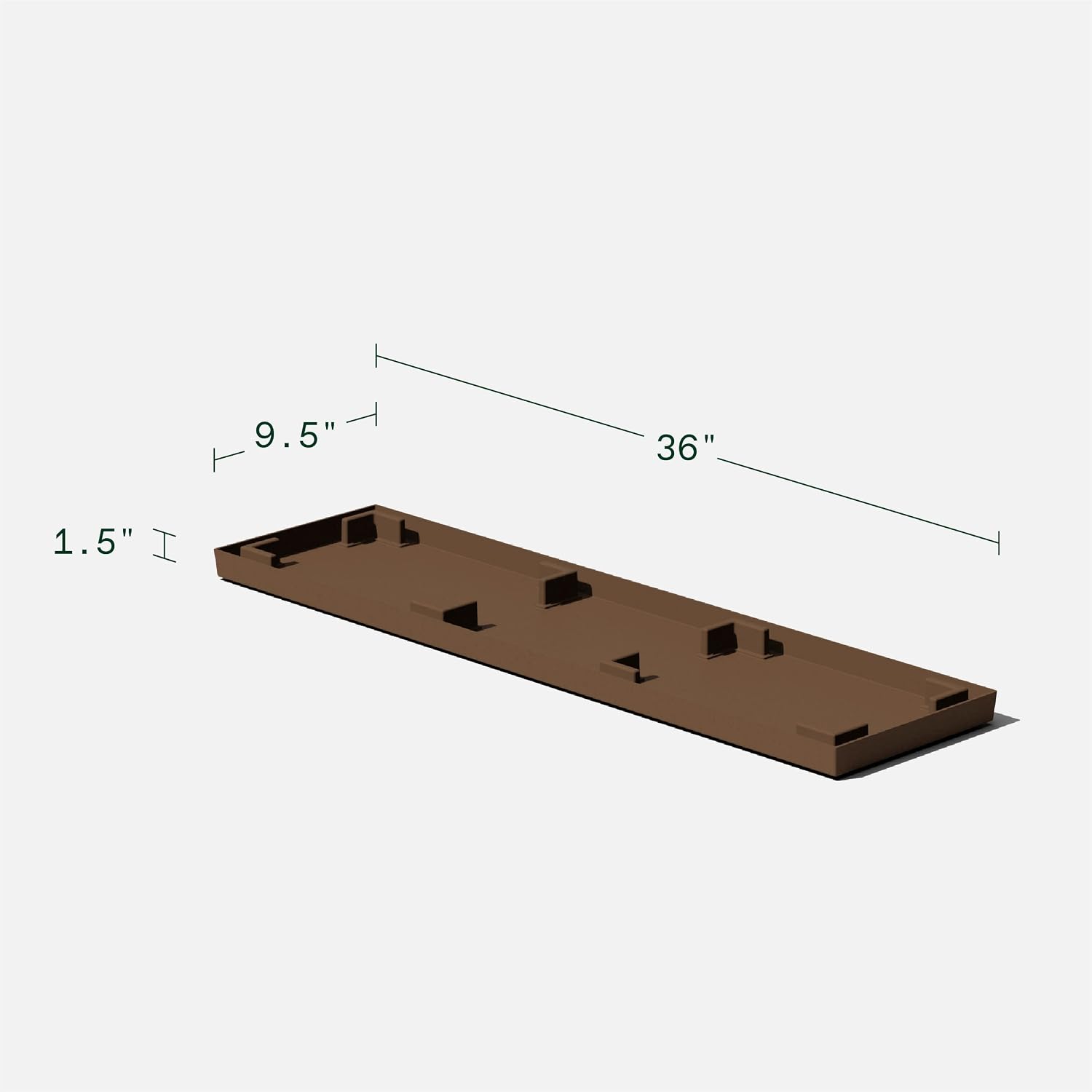Veradek Pure Series Midori Planter - Wide Outdoor Planter | Made From Durable Plastic With Pre-Drilled Drainage Holes. Modern Porch/Patio Décor for Plants, Flowers and Herbs