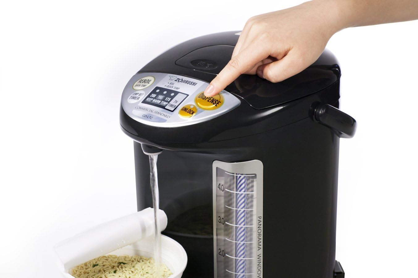 Zojirushi CD-LTC50 Commercial Water Boiler and Warmer (169 oz, Black) | Large-capacity dispensing for offices, hospitality and service areas