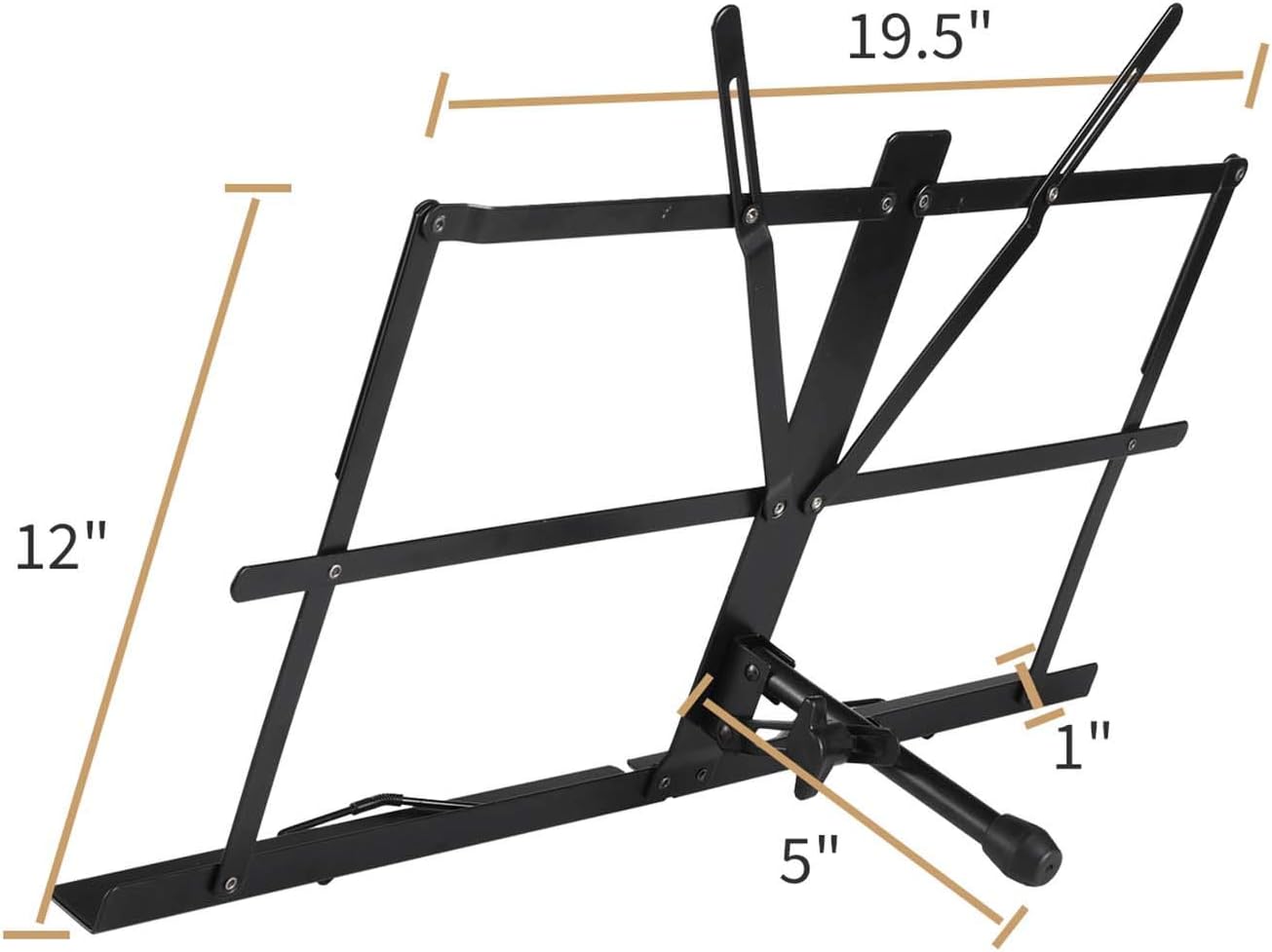 Eastar ESMF-3 Tabletop Music Stand for Sheet Music (Black)