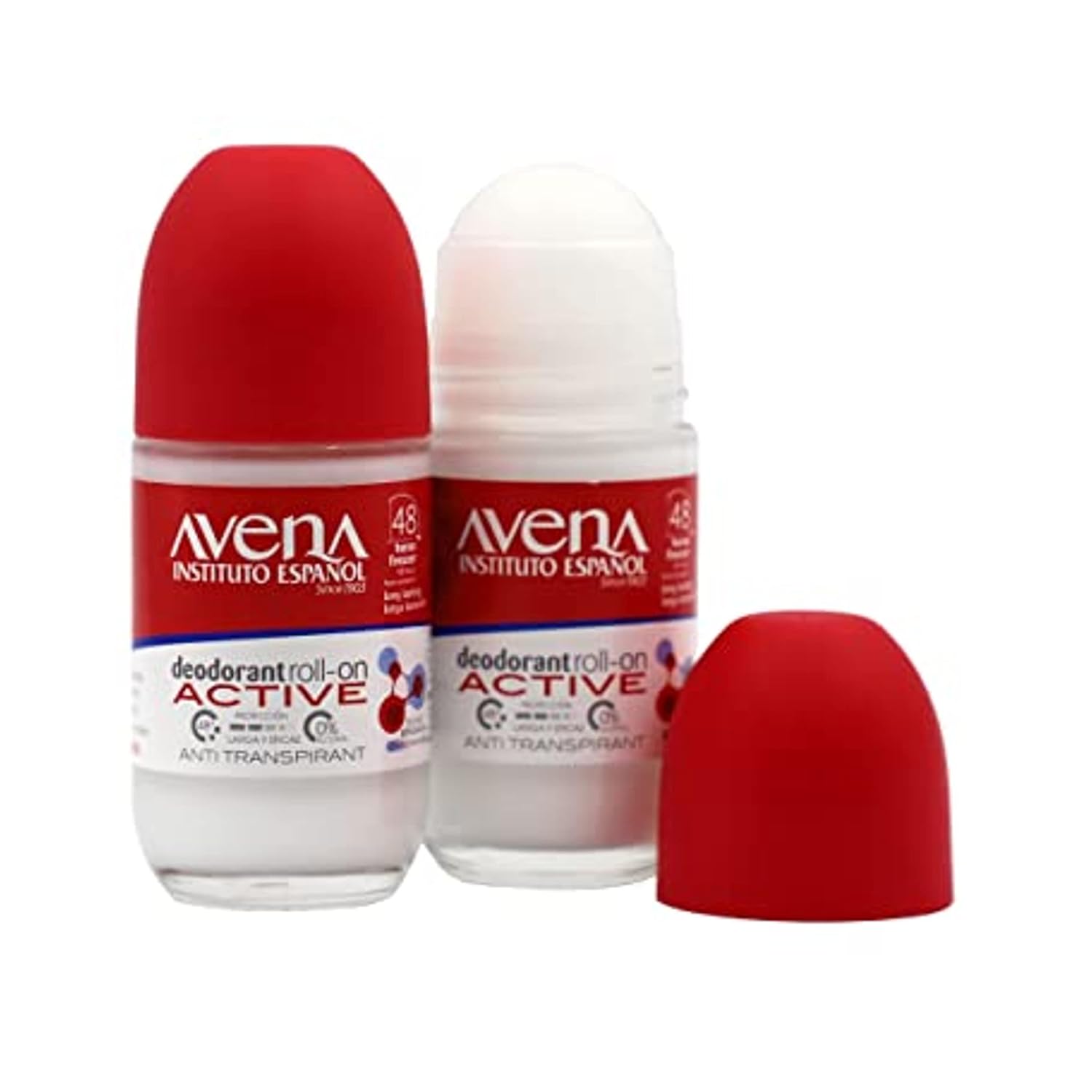 4 x Avena ACTIVE Roll On Deodorant By Instituto Espanol/Desodorante De Avena