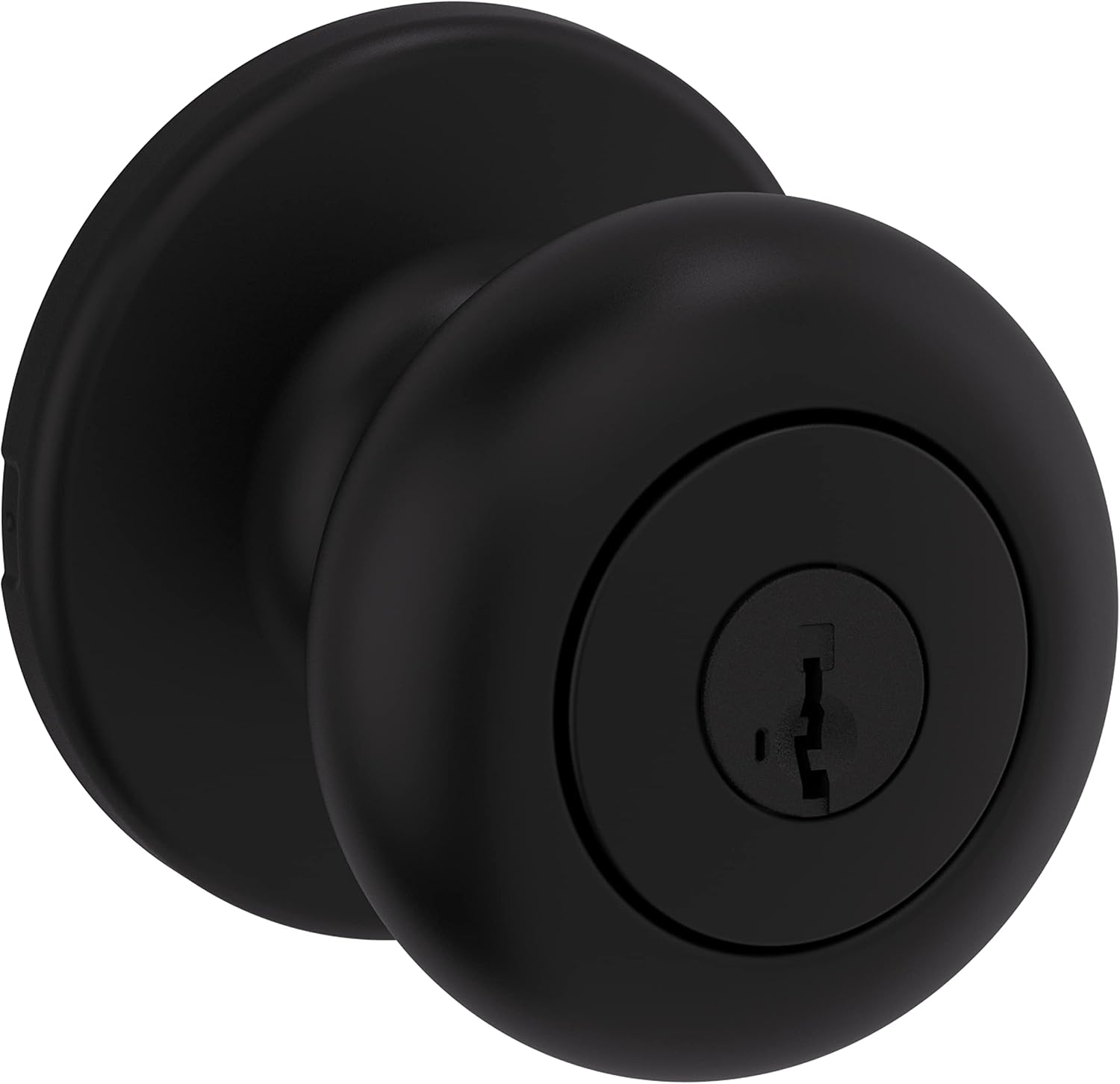 Kwikset Cove Interior Privacy Door Knob with Lock, Door Handle For Bathroom and Bedroom, Satin Nickel Keyless Turn Lock Doorknob, with Microban Protection