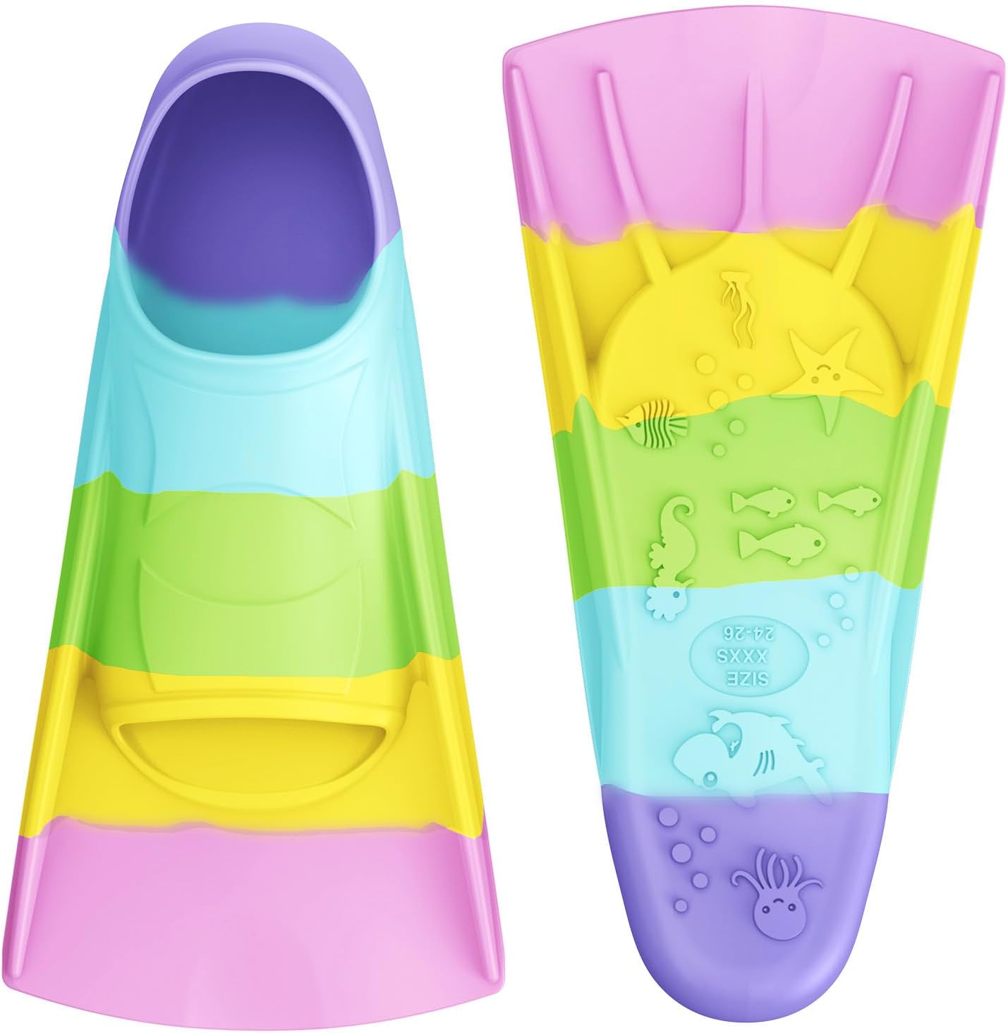 Gintenco Swim Fins, Adults & Kids Swim Training Fins for Lap Swimming