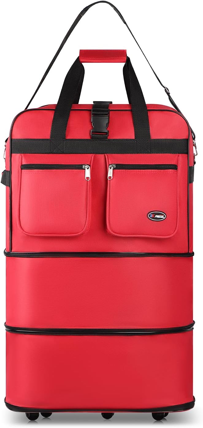 40'' Expandable Rolling Duffel Bag Suitcases w/Wheels,Foldable Luggage Bag