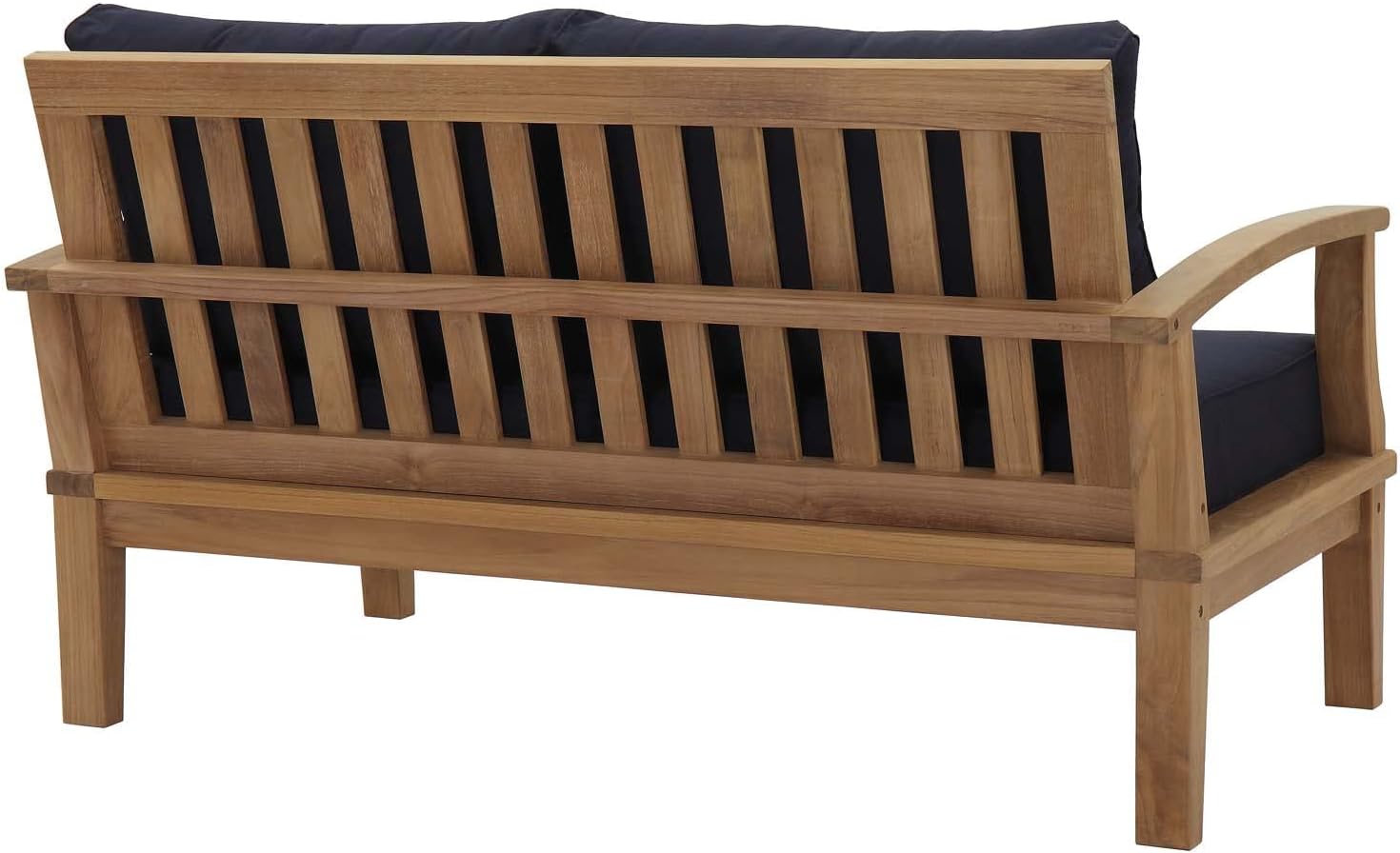 ModwayEEI-1144-NAT-WHI-SETMarina Premium Grade A Teak Wood Outdoor Patio Loveseat Natural White