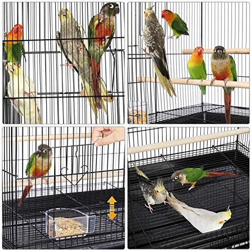Yaheetech Pack of 2 Stackable Rectangle Breeding Flight Parakeet Bird Cage for Finches Budgies Cockatiels Conures Lovebirds Canaries Parrots