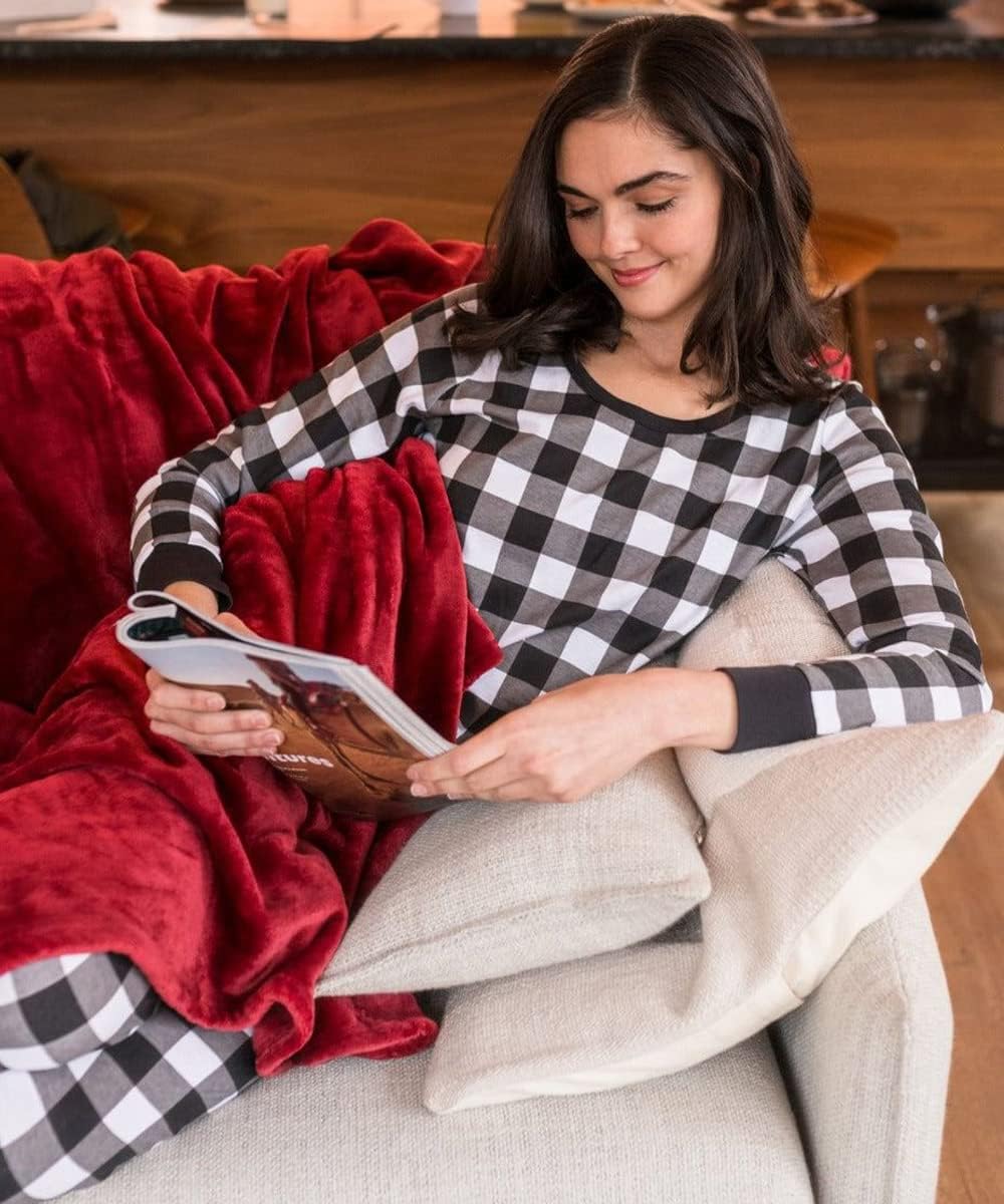 Ekouaer Womens Pajamas Sets Long Sleeve Tops with Jogger Pants